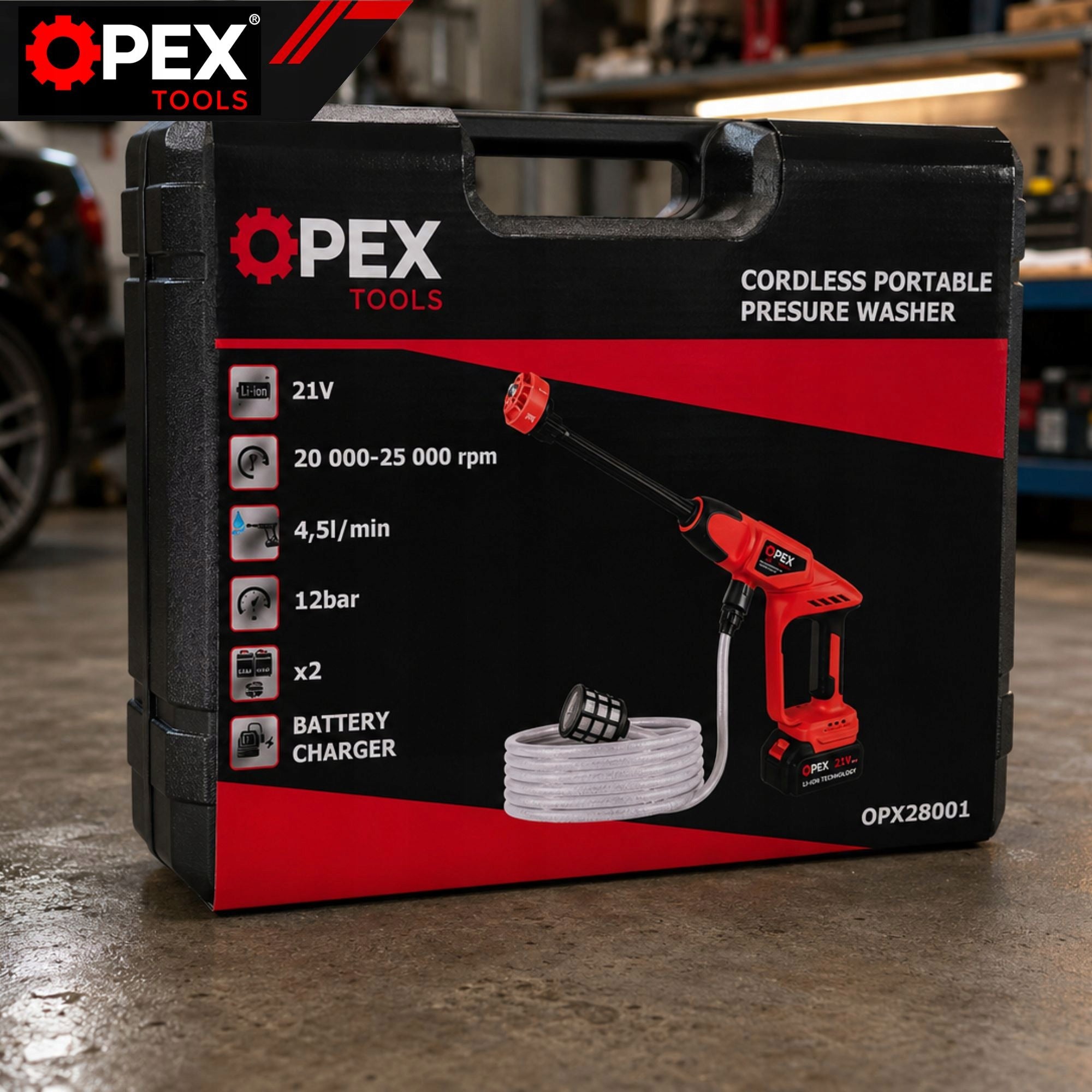 CORDLESS PRESSURE WASHER FOR CUBE 2X AKU 3AH 21V MULTI NOZZLE SET Manufacturer code 28001