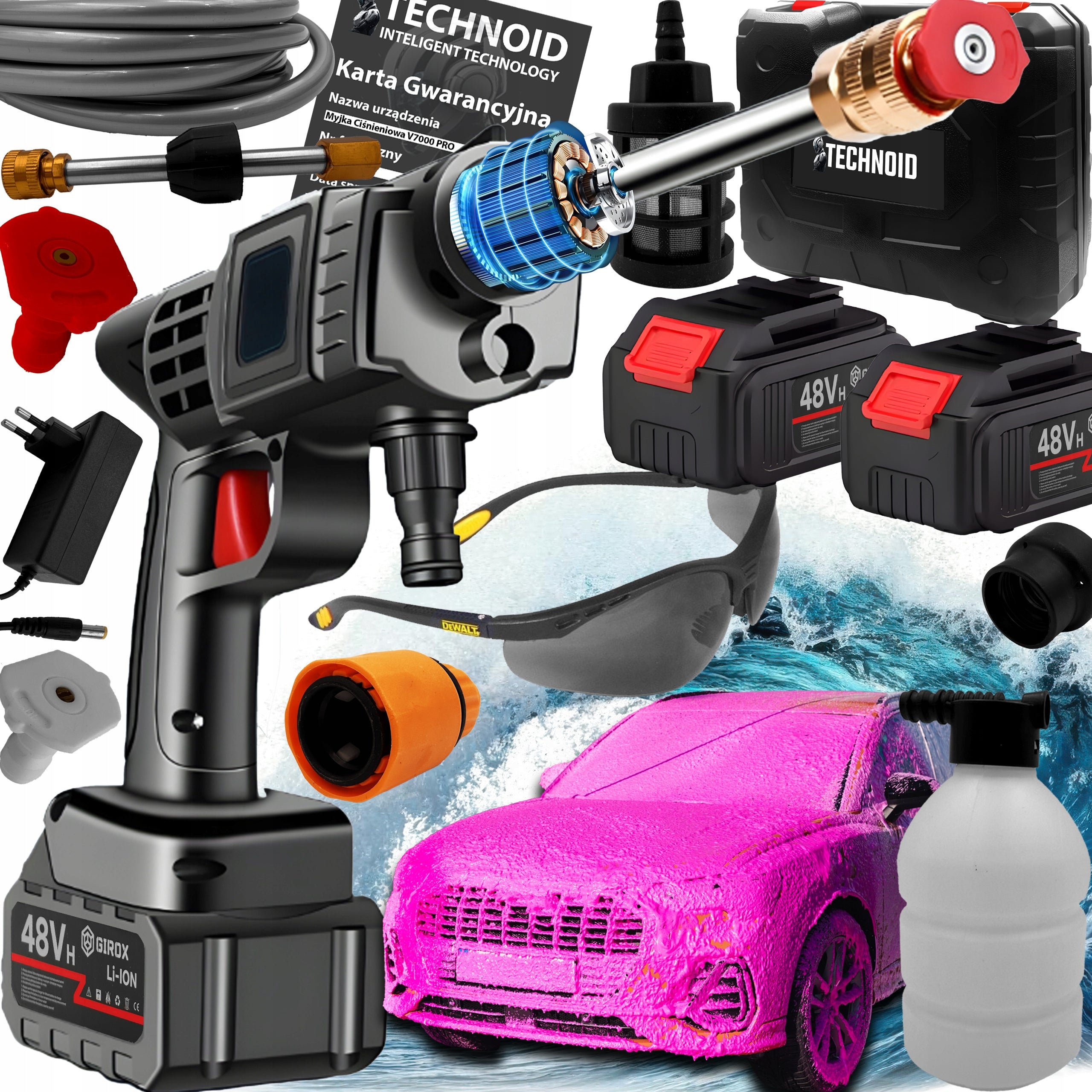 CORDLESS PRESSURE WASHER FOR GARDEN CUBE 2AKU DEWALT GLASSES
