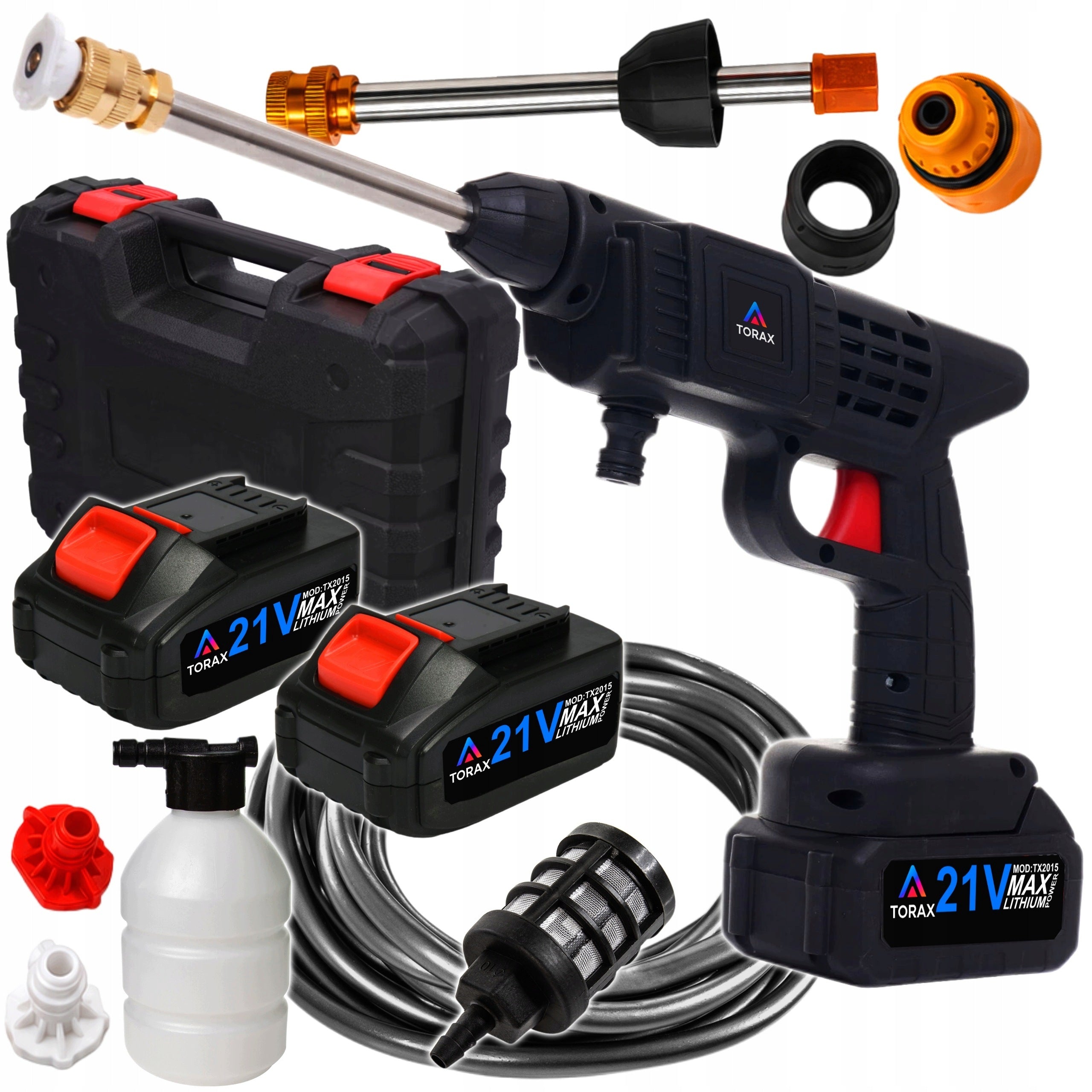 CORDLESS PRESSURE WASHER FOR GARDEN CUBE WINDOWS 2X AKU NOZZLE SET Packaging status original