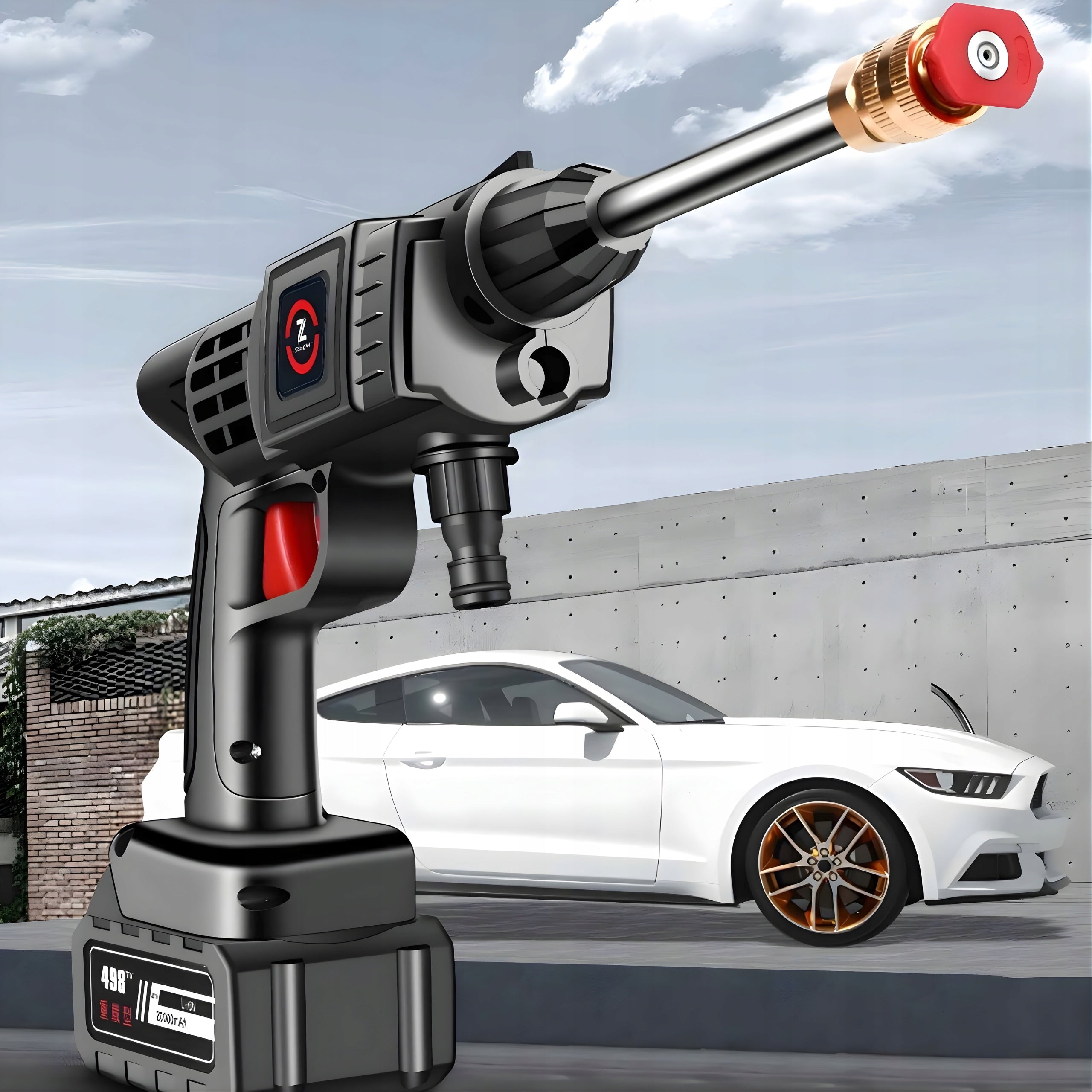 CORDLESS PRESSURE WASHER FOR GARDEN WINDOWS CUBE 2X AKU NOZZLE SET Packaging status original