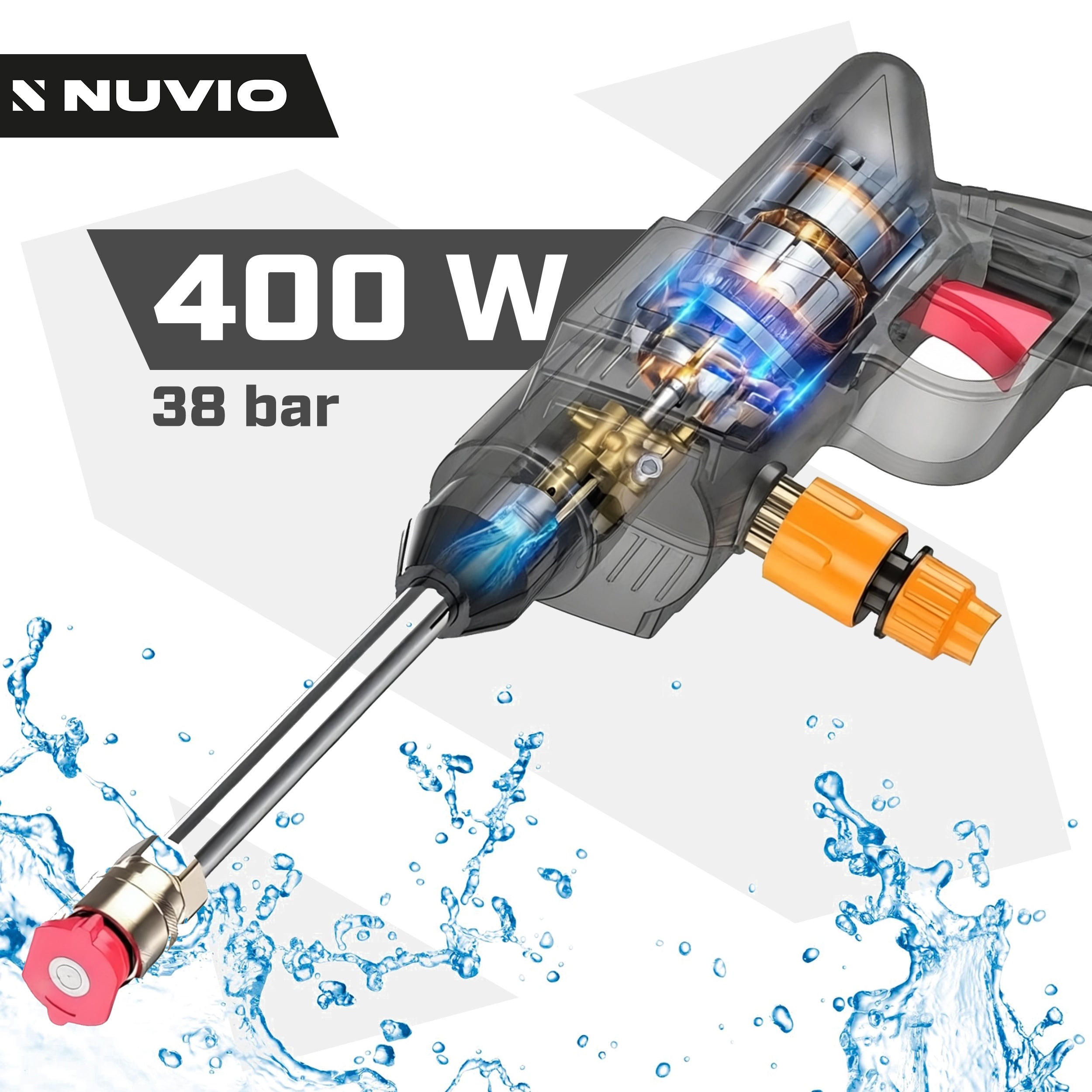 CORDLESS PRESSURE WASHER GARDEN POWER KIT FOR CLEANING CUBE WINDOWS Manufacturer code Myjka Ciśnieniowa Akumulatorowa Elektryczna