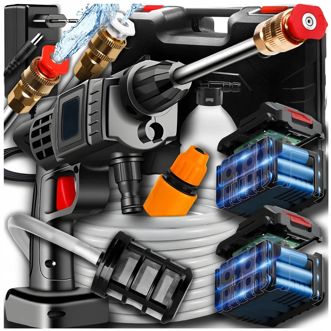 CORDLESS PRESSURE WASHER GARDEN POWER KIT FOR CLEANING CUBE WINDOWS