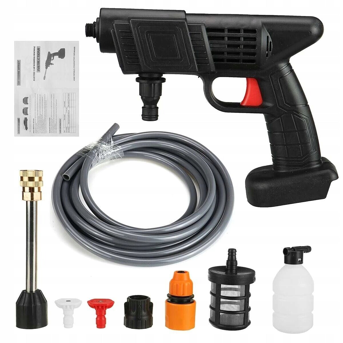 CORDLESS PRESSURE WASHER HIGH PRESSURE GUN +2 AKU 10000mAh Manufacturer code Pistolety na wodę