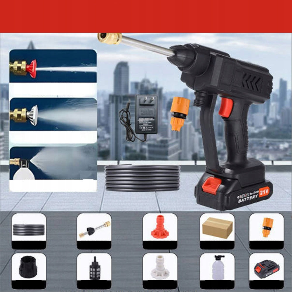 CORDLESS PRESSURE WASHER POWERFUL + 2 BATTERIES + HOSE 5M + NOZZLES Brand no brand