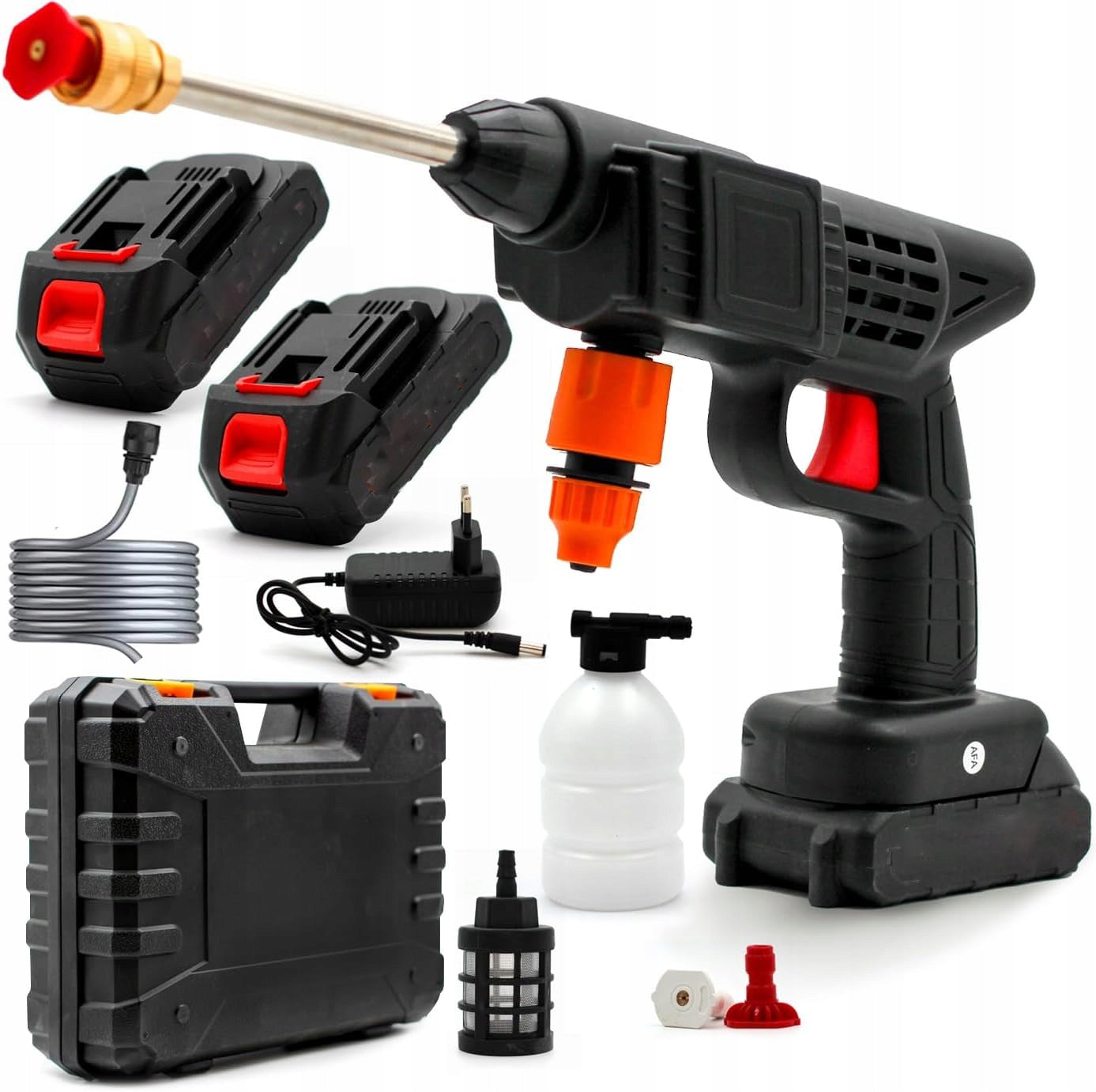 CORDLESS PRESSURE WASHER POWERFUL 21V 1500W + 2AKU + BOX