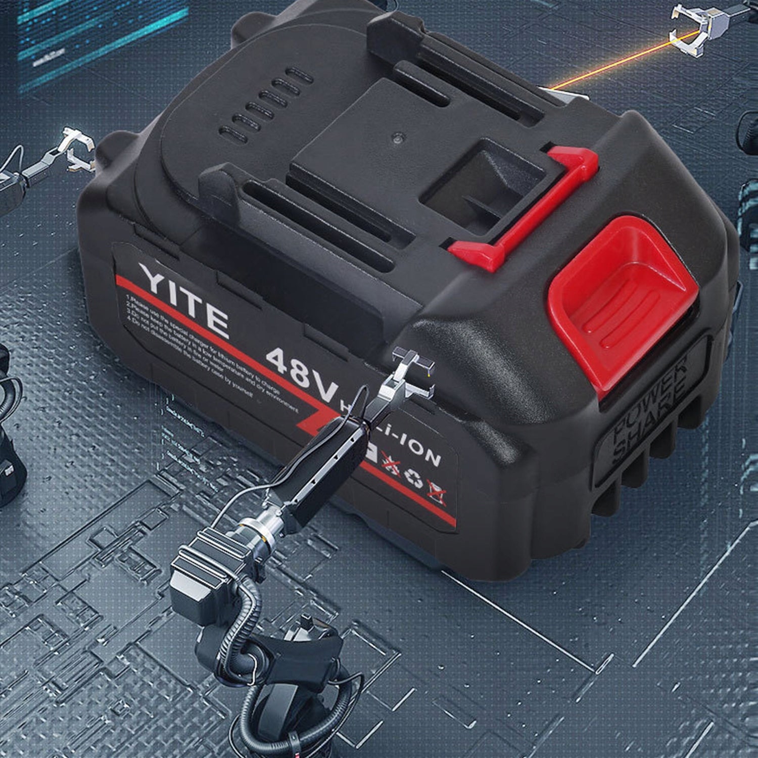 CORDLESS PRESSURE WASHER SET WITH 2 48V AKU FOR GARDEN WASHING Operating pressure 60 bar