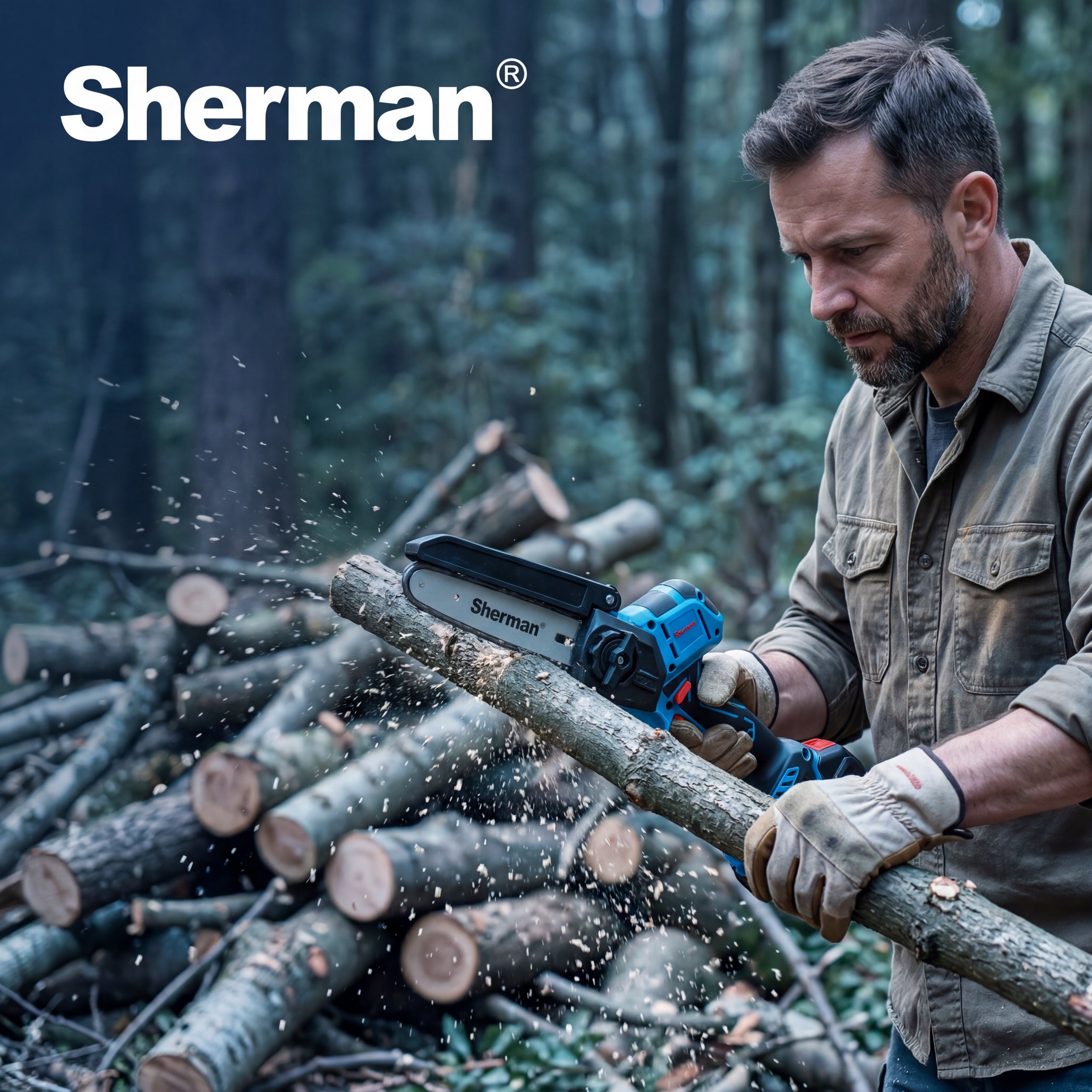 CORDLESS SAW ET510 - 2x Aku 21V | 6" | AUTO. LUBRICATION | Sherman Manufacturer code PIŁA ŁAŃCUCHOWA 2x AKUMULATOR SHERMAN PILARKA
