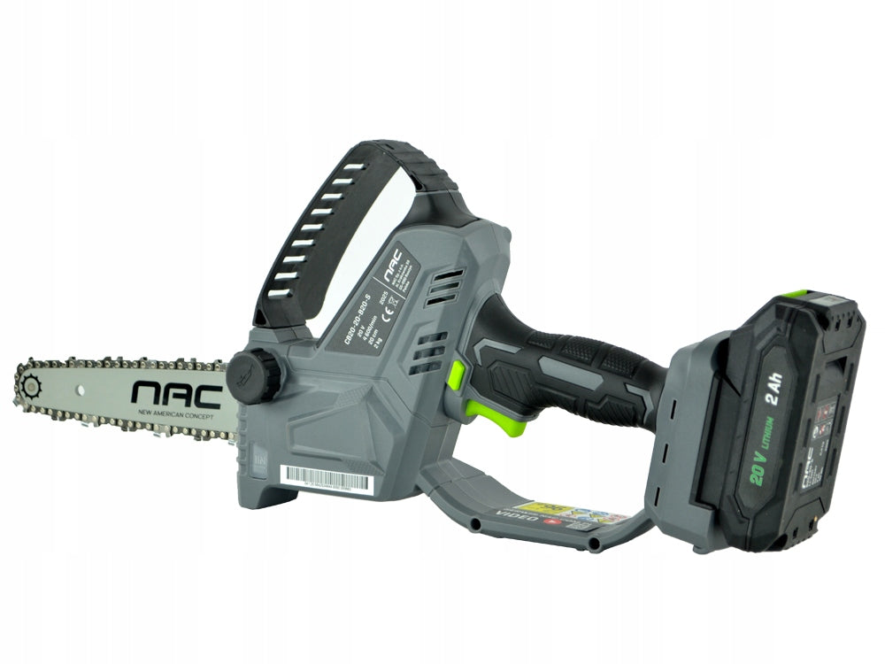 CORDLESS SAW FOR BRANCH NAC 20 V 2 Ah LUBRICATING PUMP 20 CM Guide manufacturer NAC