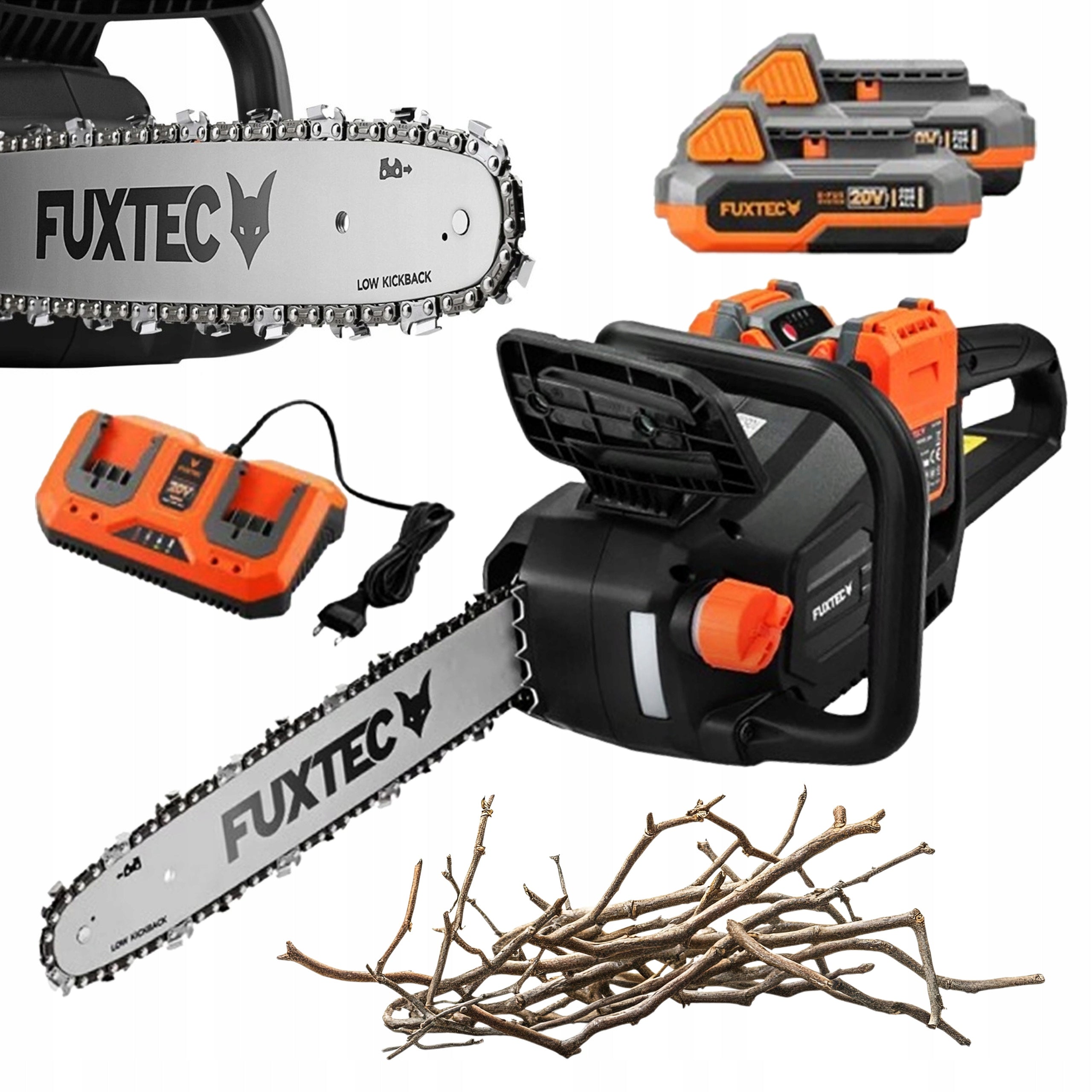 CORDLESS SAW FUXTEC 2X20V 14 INCH SET AKU WOOD SAW STRONG
