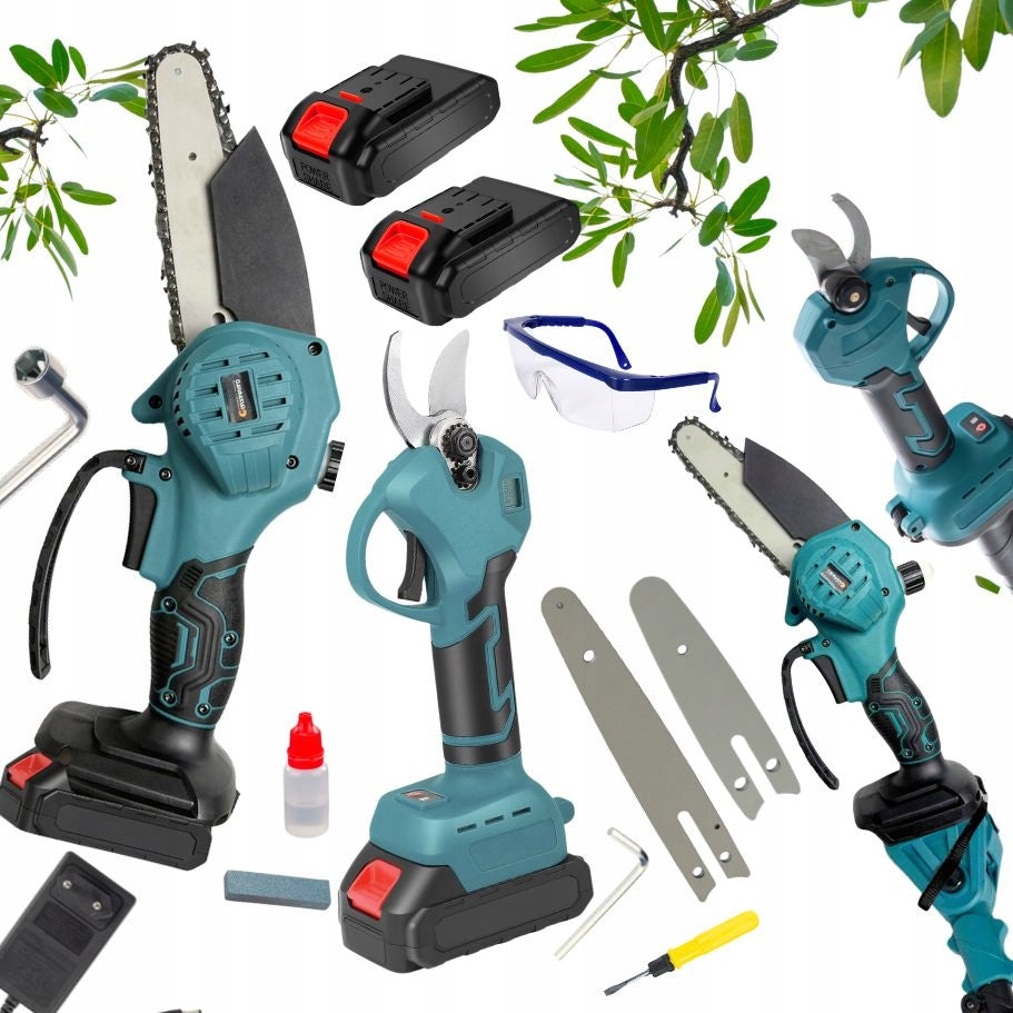 CORDLESS SAW PRUNING SHEAR ROTARY BOOM 200CM GARDEN SET 800W