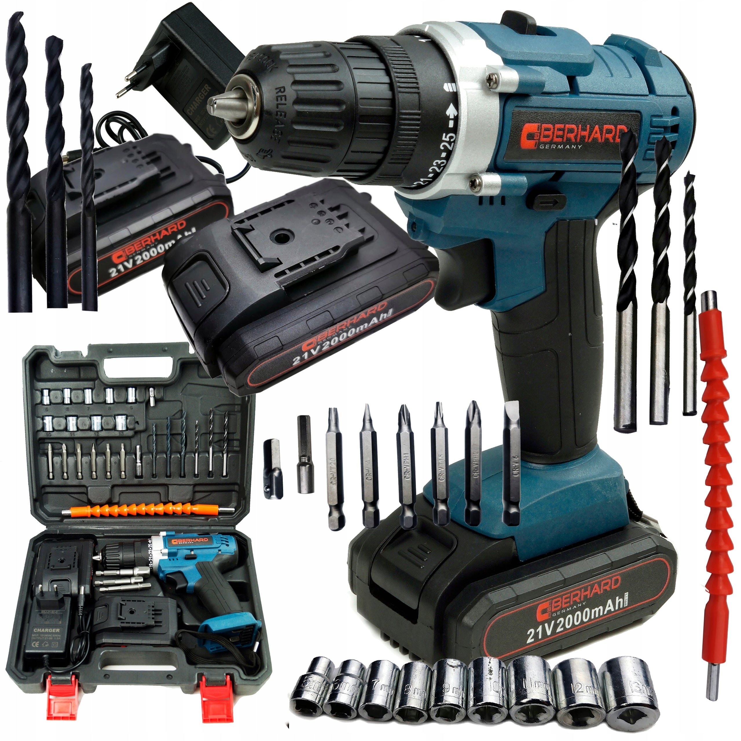 CORDLESS SCREWDRIVER 21V 2X AKU LI-ON