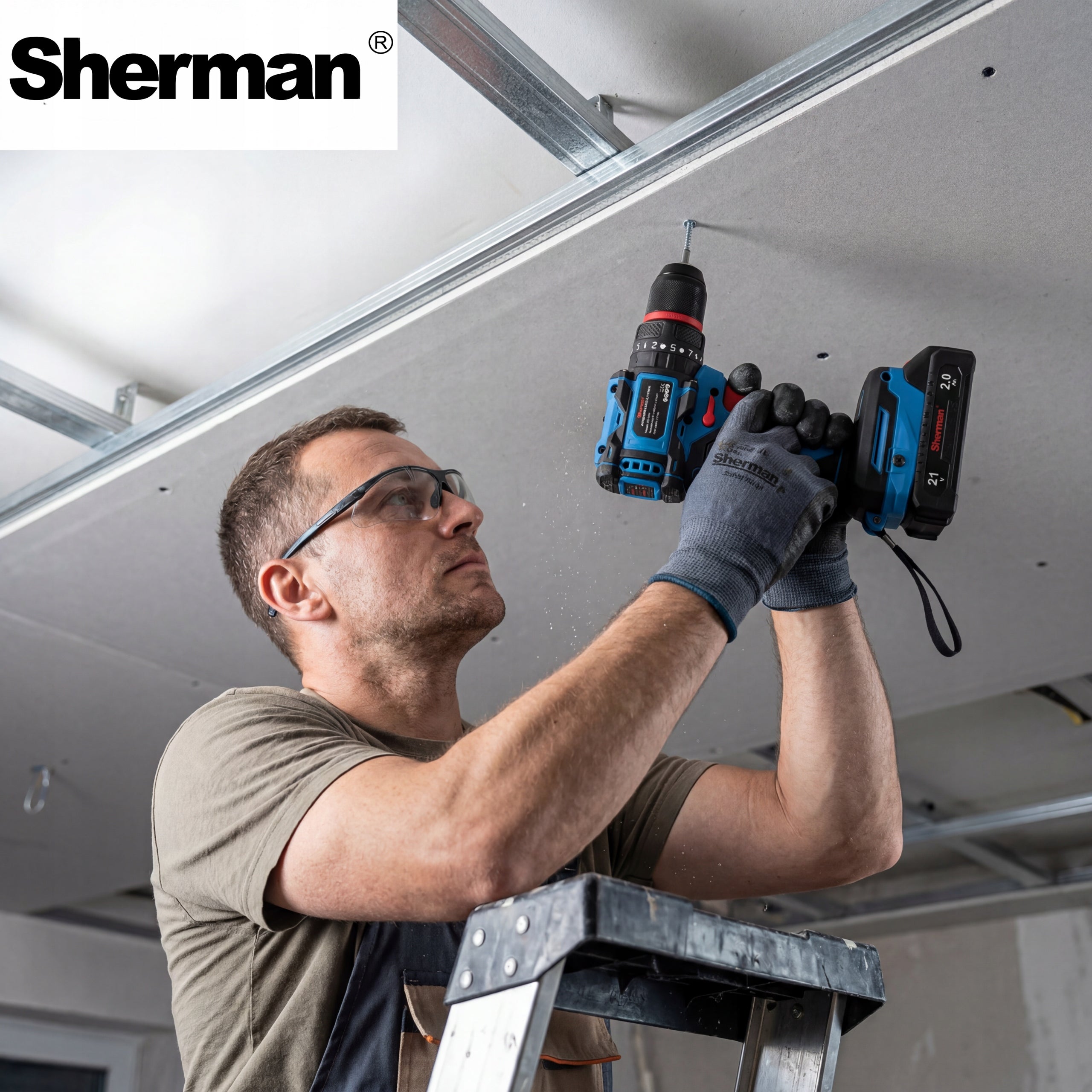CORDLESS SCREWDRIVER WITH IMPACT Sherman MAXX SET SUITCASE + TOOLS Number of batteries 1
