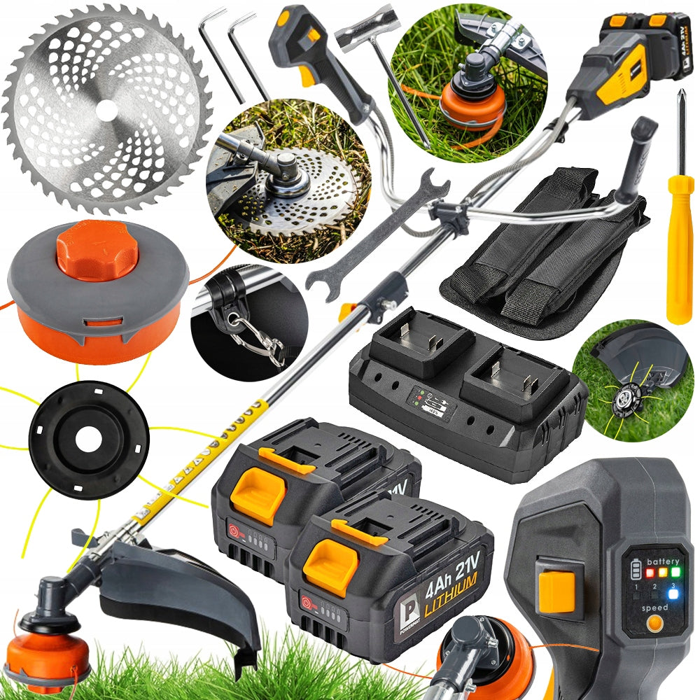 CORDLESS SCYTHE 42V BRUSH CUTTER DISC HEAD HARNESS LINE