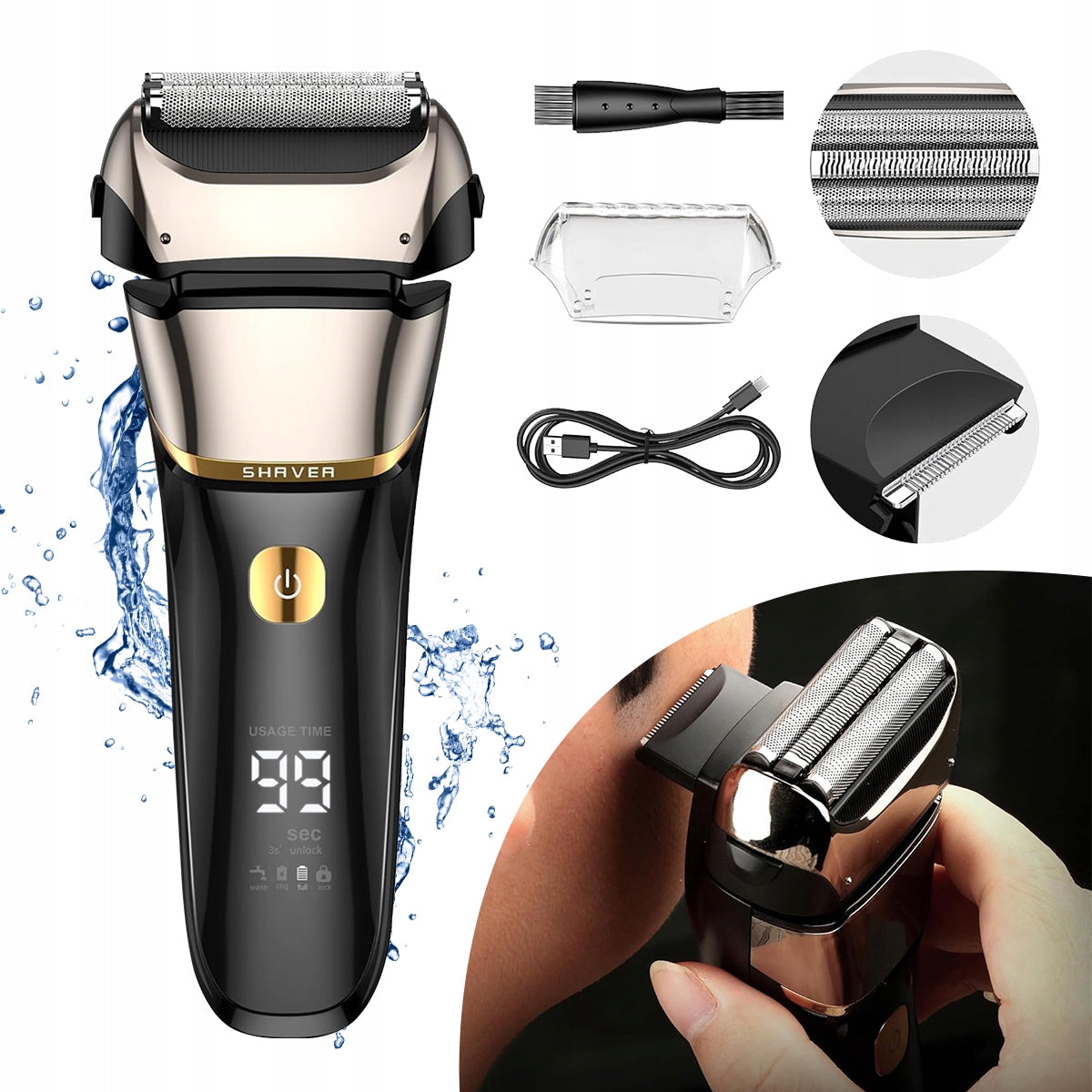 CORDLESS SHAVER MEN'S BEARD HAIR TRIMMER Brand no brand