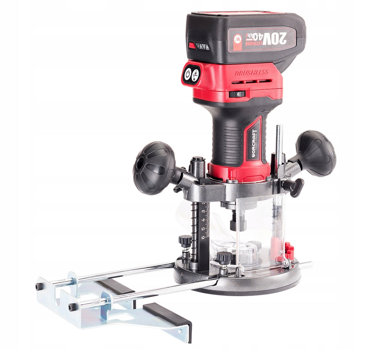 CORDLESS SPINDLE MILLING MACHINE FOR WOOD Worcraft CER-S20LiB SOLO Brand Worcraft