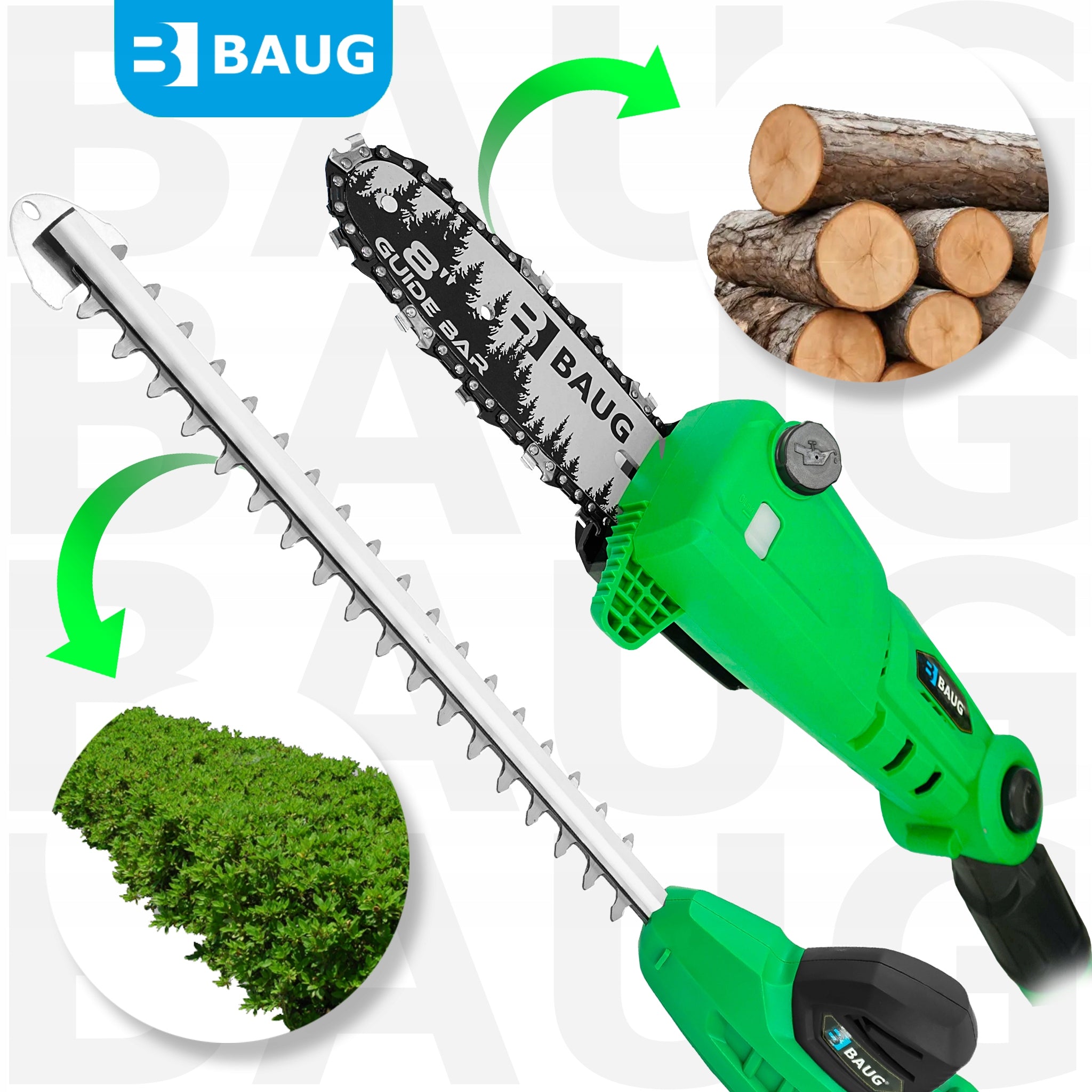 CORDLESS TELESCOPIC CHAINSAW ON BOOM HEDGE TRIMMER EAN (GTIN) 5901632481241