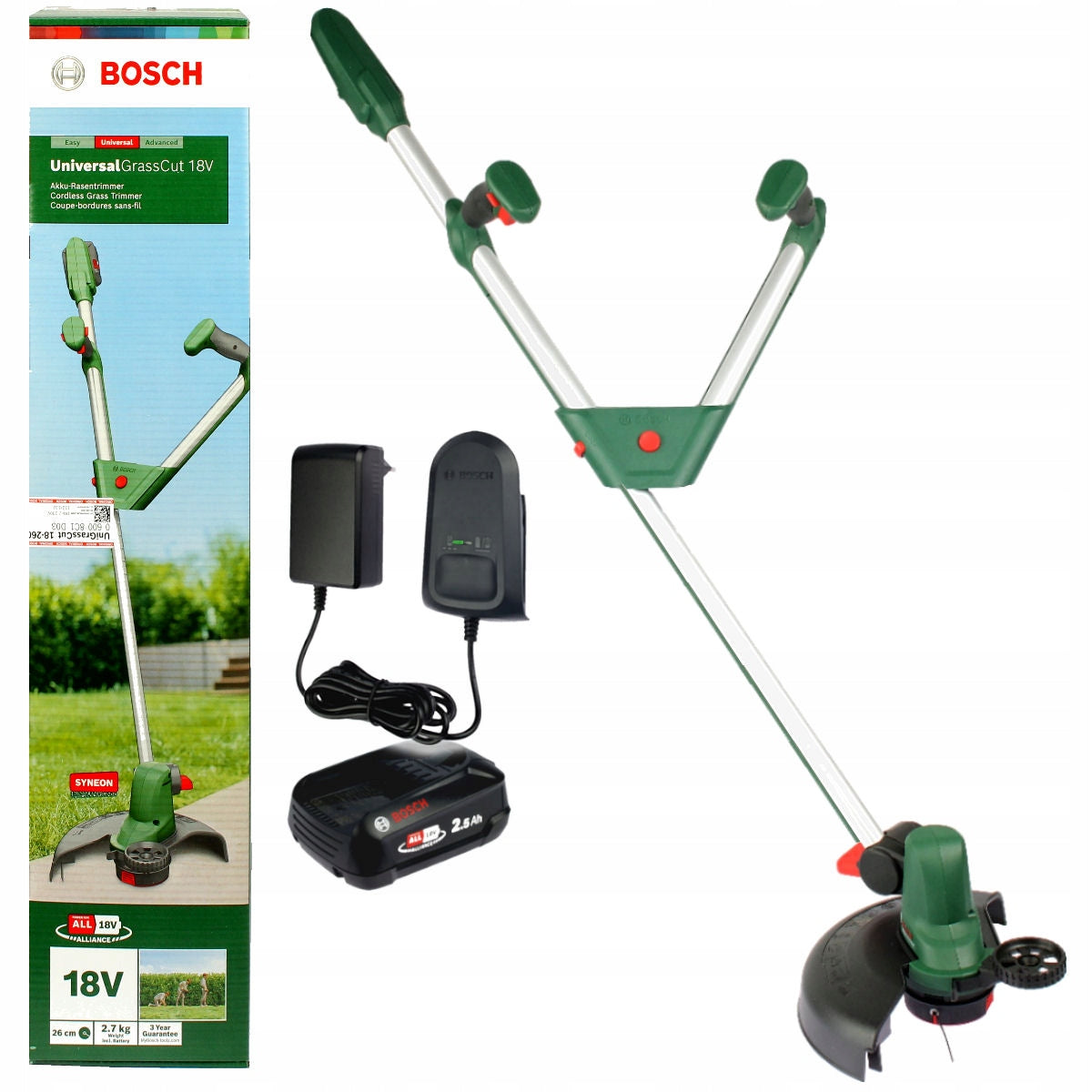 CORDLESS TRIMMER 26cm 18V BOSCH 1x2,0Ah
