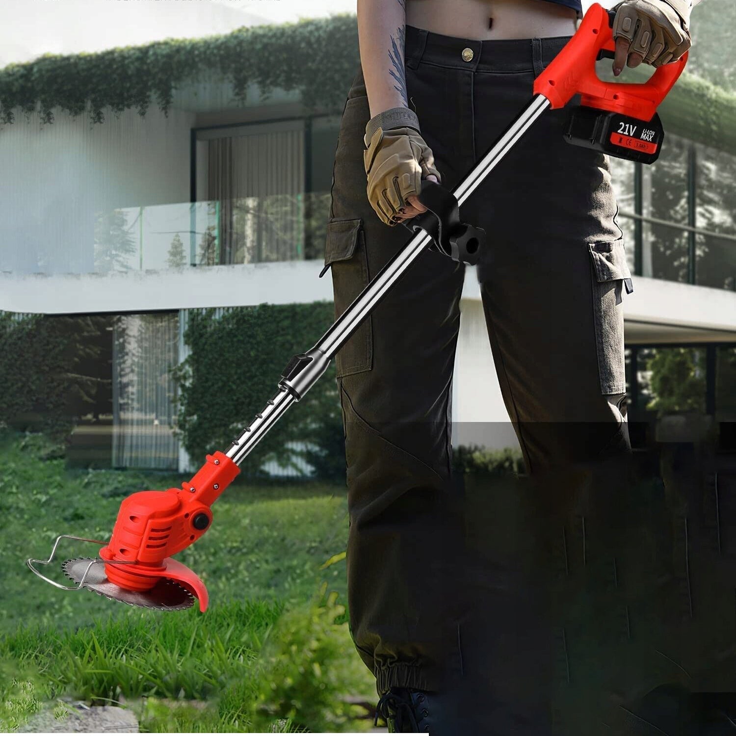 CORDLESS TRIMMER BRUSH CUTTER SET AKU 21V 2000mAh Kind edge trimmer