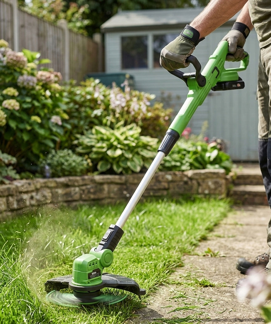 CORDLESS TRIMMER SCYTHE BRUSH CUTTER LINE HEADS 2AKU 2AH 21V 30CM Packaging status original