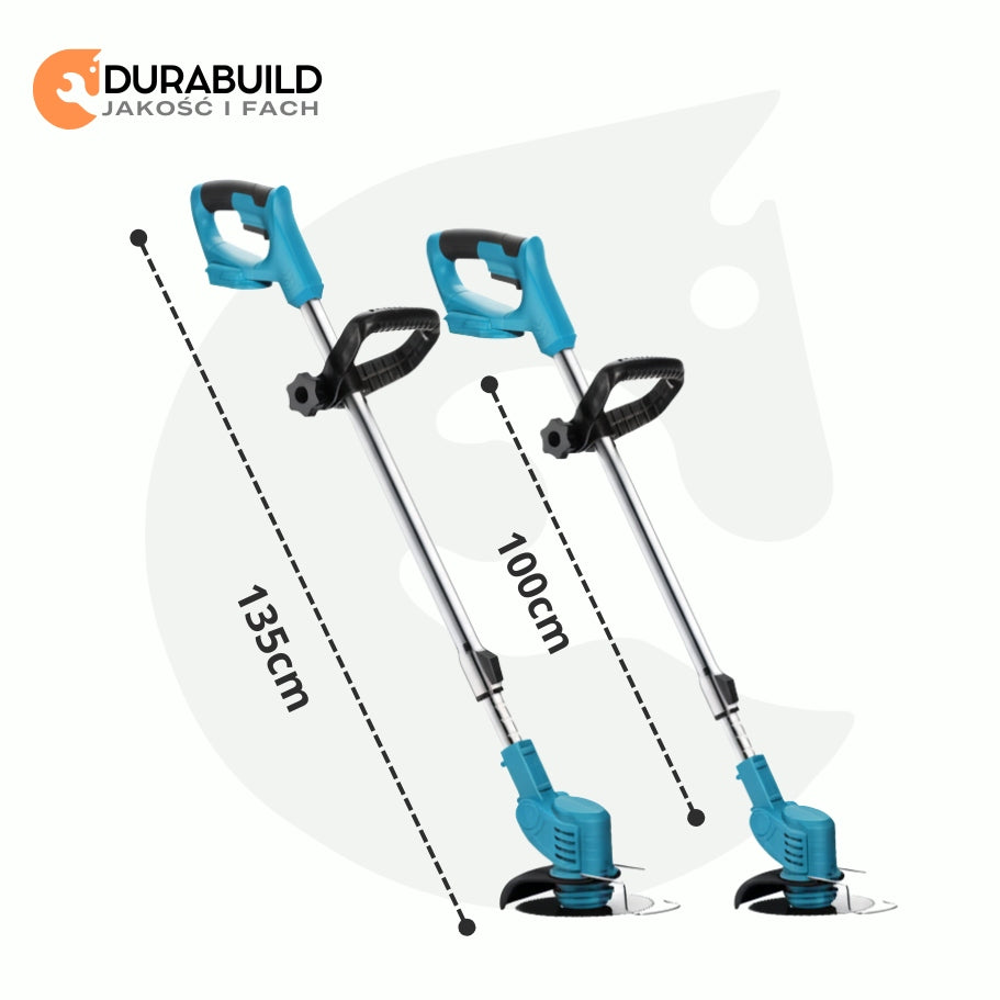 CORDLESS TRIMMER SCYTHE ELECTRIC BRUSH CUTTER 2 AKU FOR GARDEN GRASS Power supply rechargeable battery