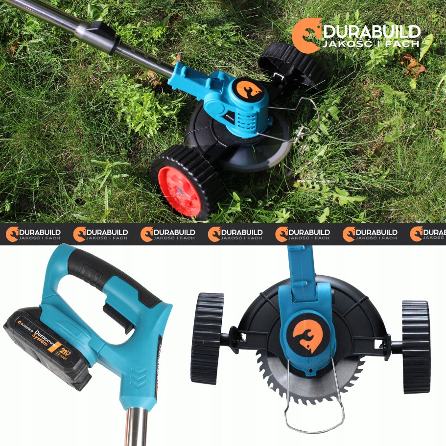 CORDLESS TRIMMER SCYTHE ELECTRIC BRUSH CUTTER 2 AKU FOR GARDEN GRASS Tool weight 1.2 kg