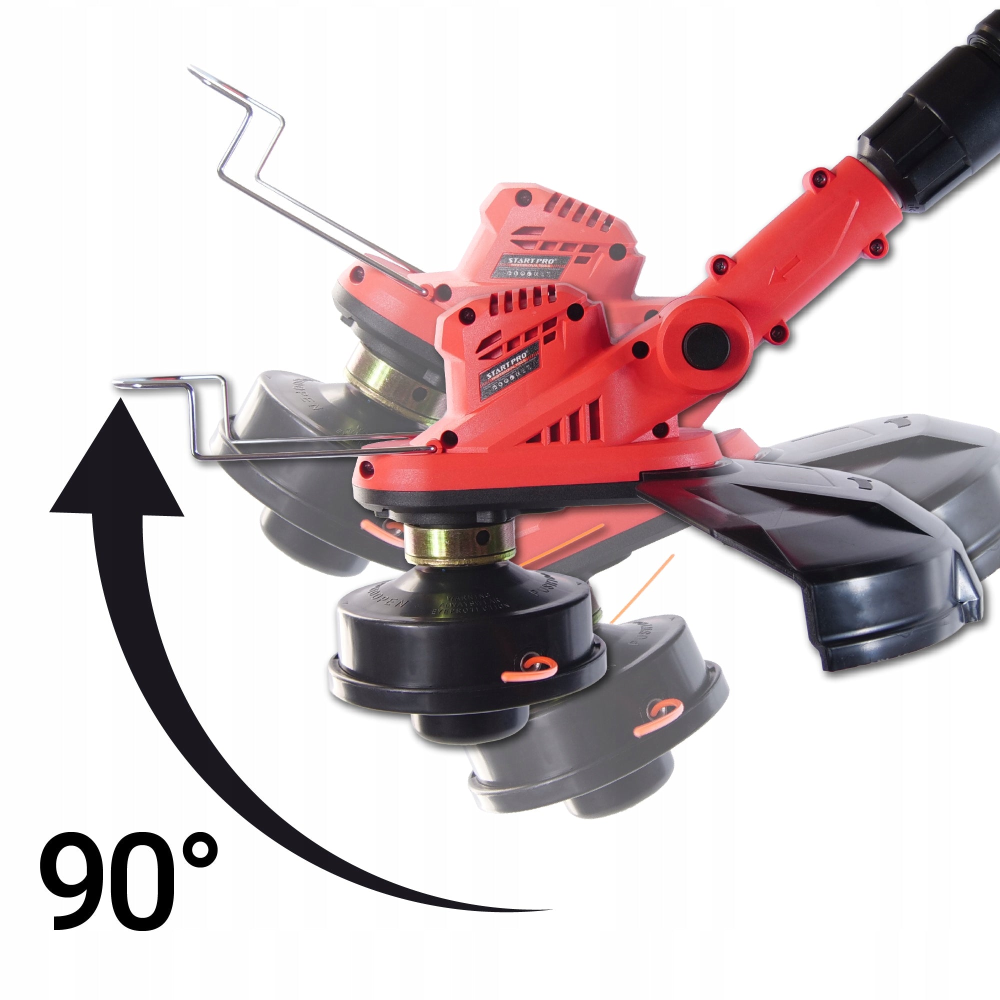 CORDLESS TRIMMER SCYTHE GRASS TRIMMER 2x4Ah +3 HEADS +LINE Packaging status original