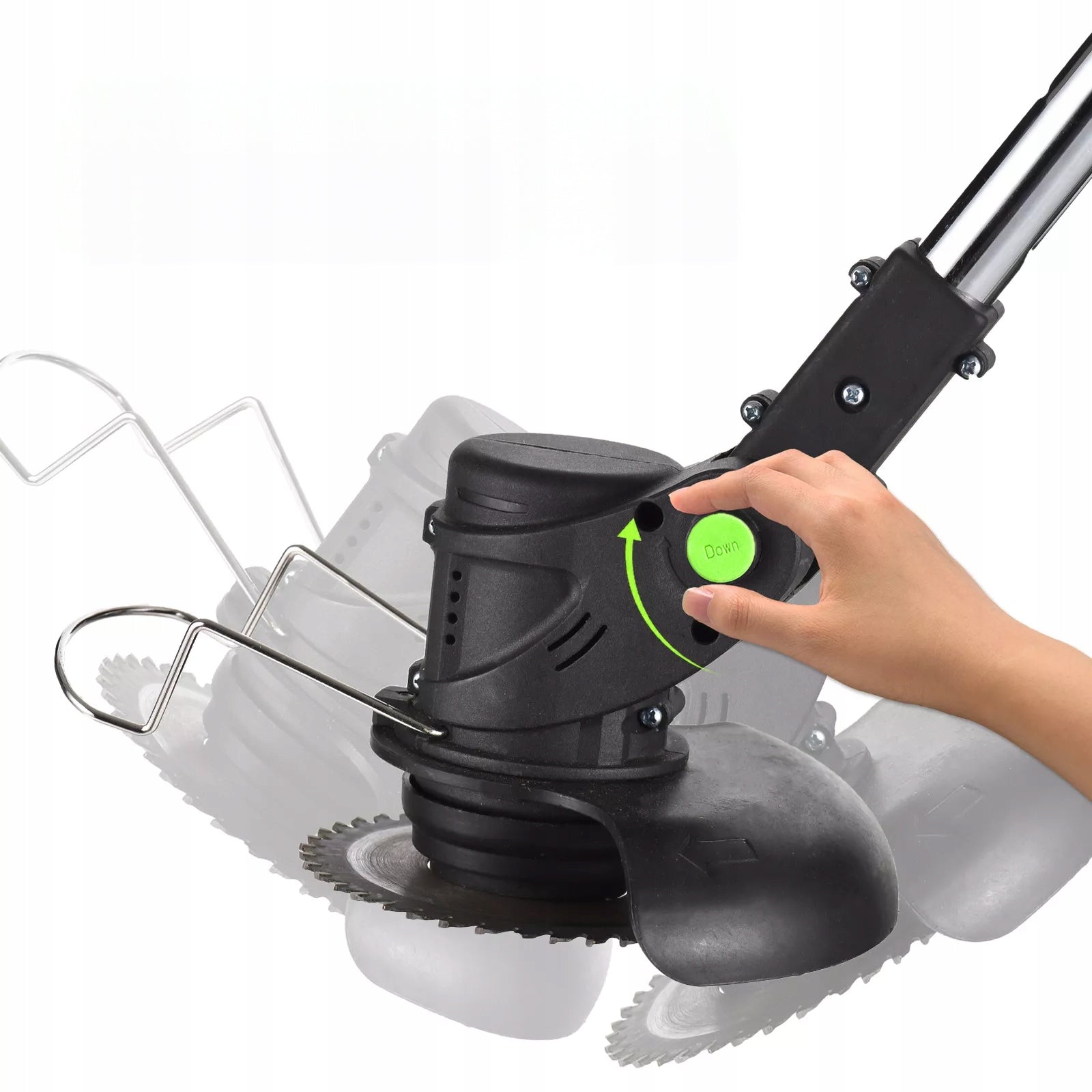 CORDLESS TRIMMER SCYTHE GRASS TRIMMER SET ON WHEELS 2x AKU Kind edge trimmer