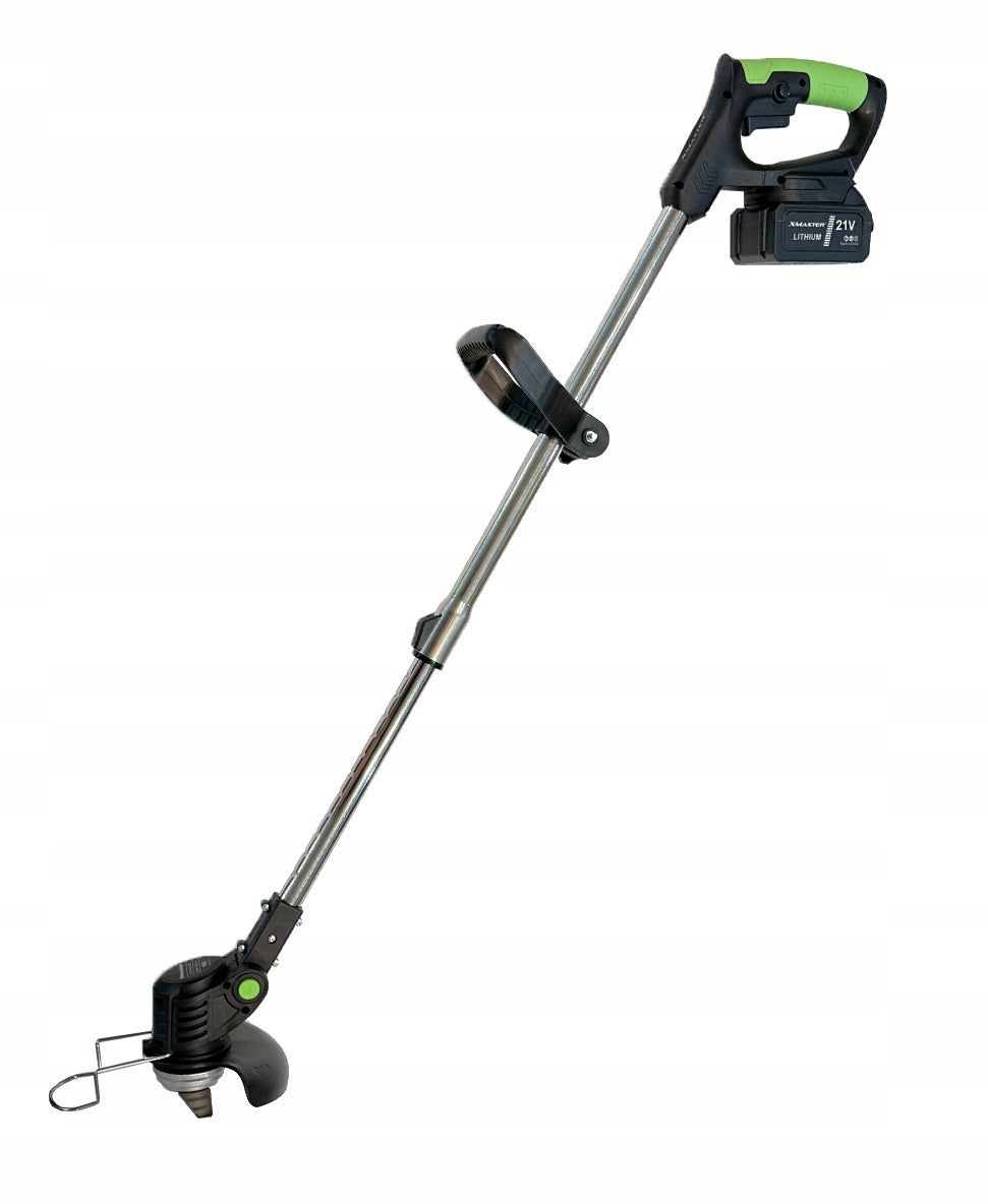 CORDLESS TRIMMER SCYTHE GRASS TRIMMER SET ON WHEELS 2x AKU Model Kosa do ogrodu z kółkami 2x akumulator zestaw