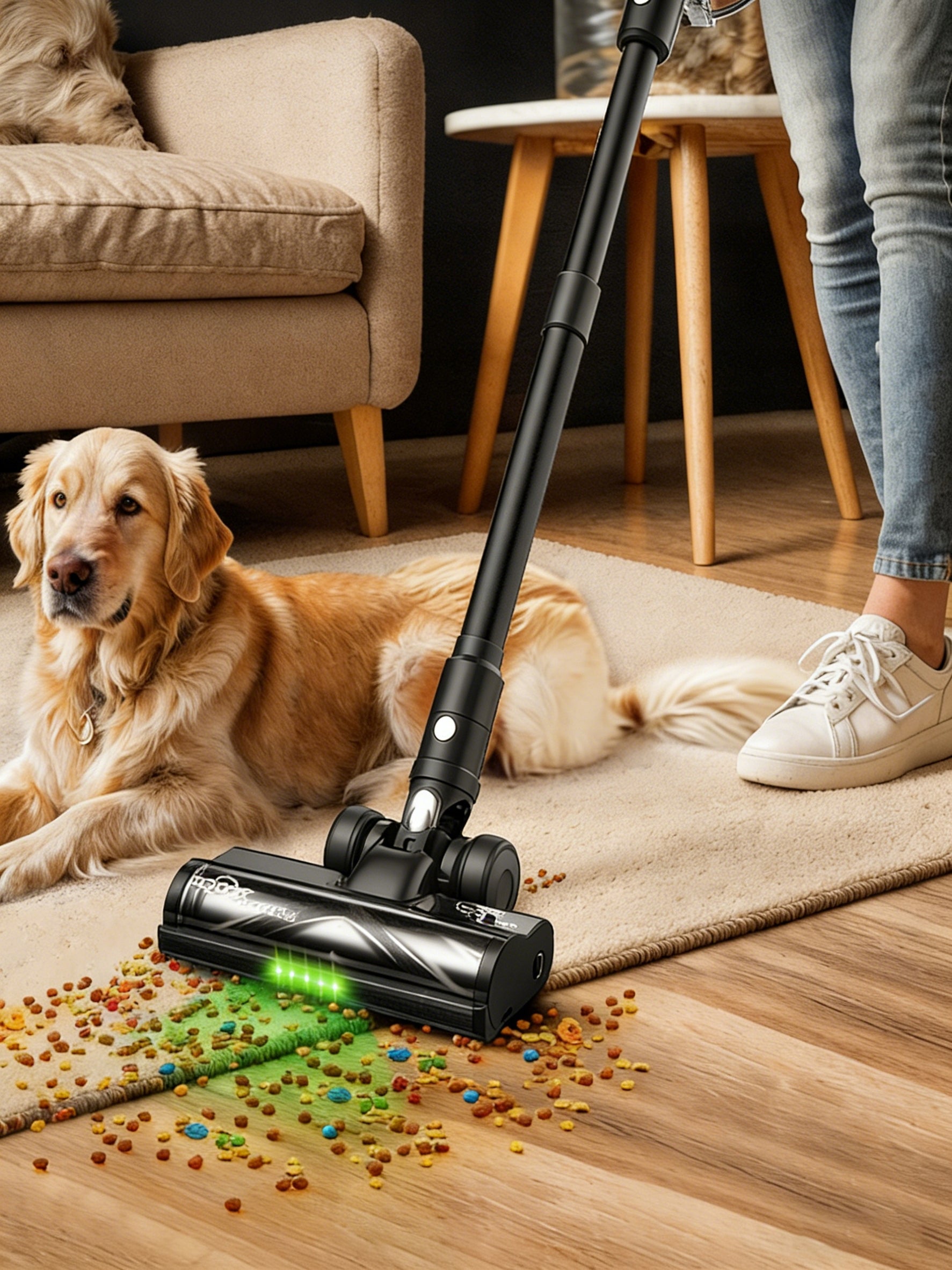 CORDLESS VACUUM CLEANER UPRIGHT BAGLESS LED ELECTROBRUSH 3IN1 500W H28 Wet mode no