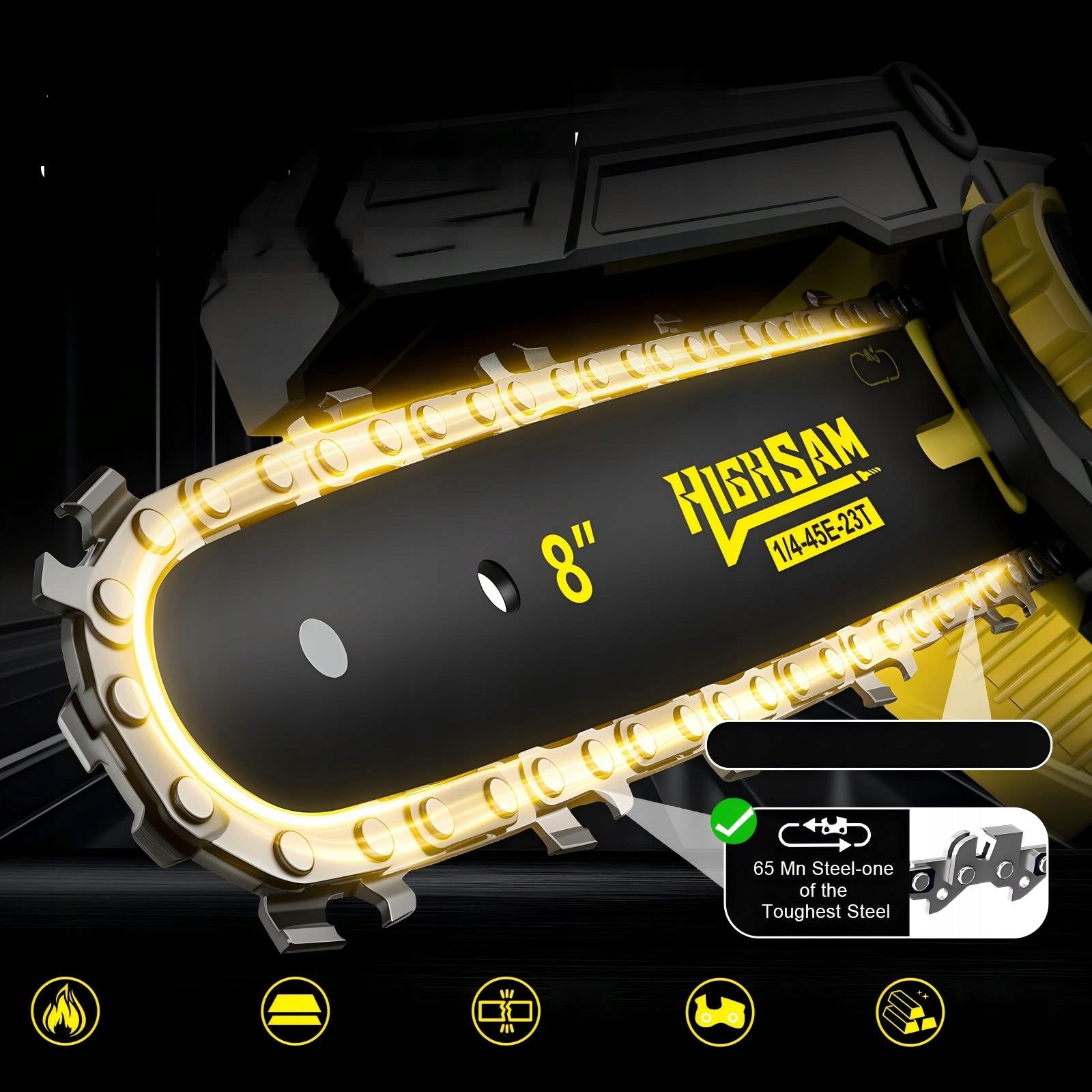 CORDLESS WOOD CHAINSAW ELECTRIC SAW ON TELESCOPIC BOOM STRONG Power supply rechargeable battery