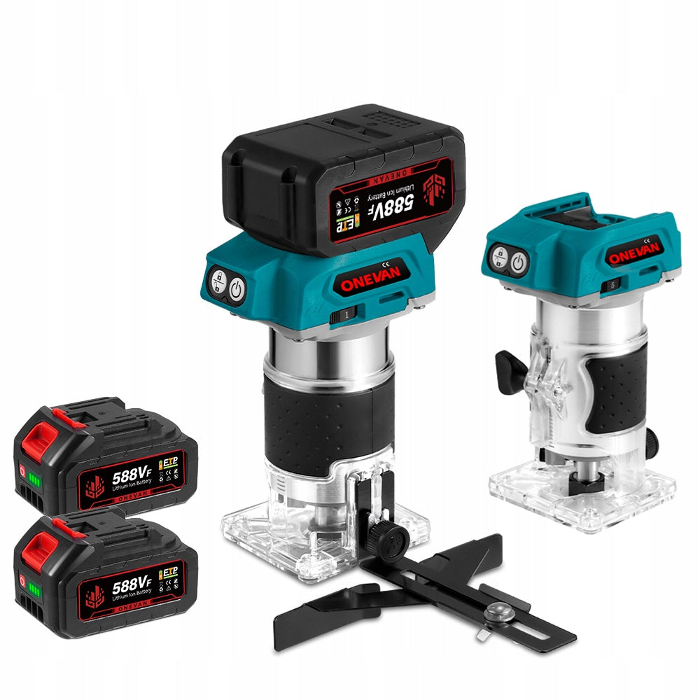 CORDLESS WOOD SPINDLE MILLING MACHINE 1000W ADJUSTABLE 2AKU