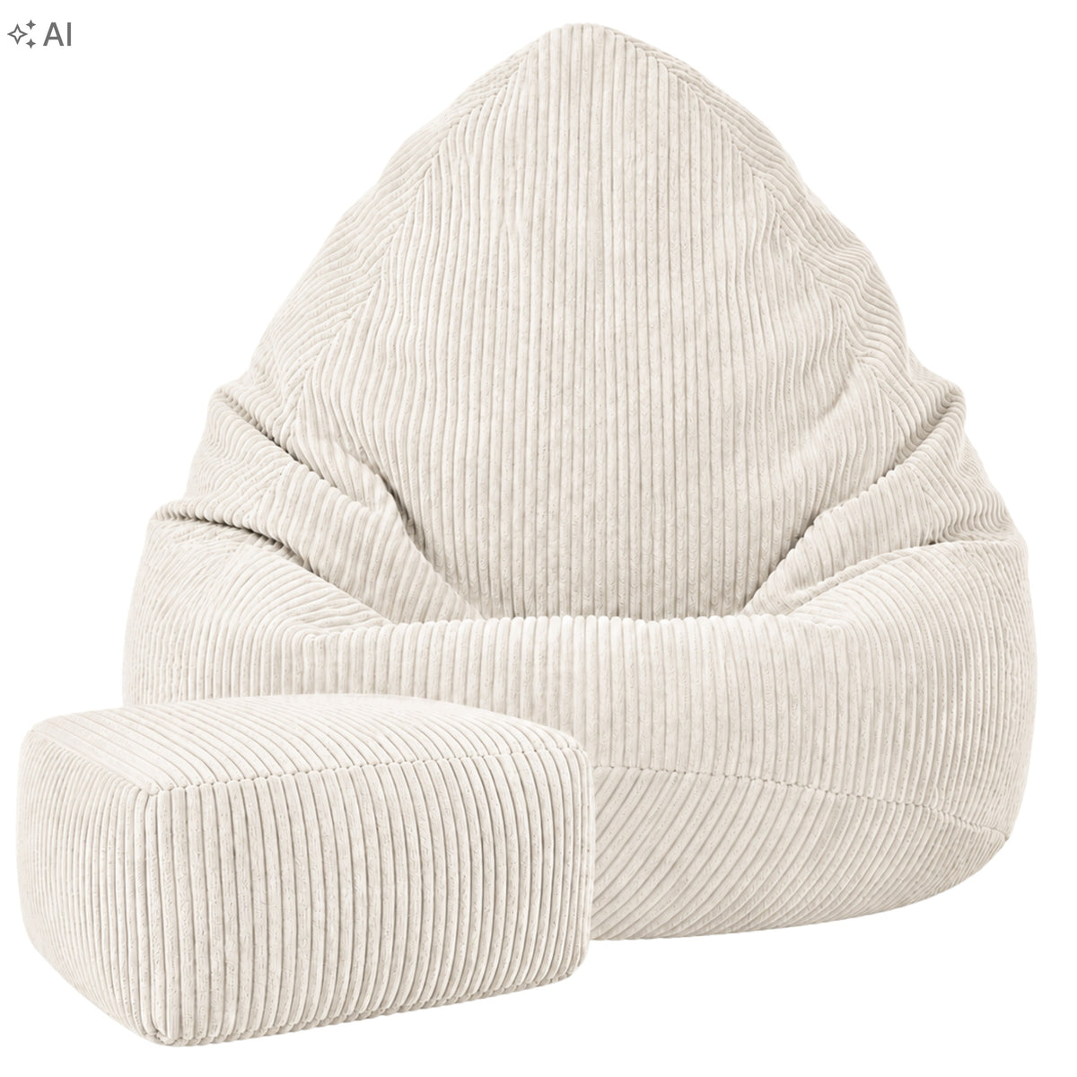CORDUROY BOHO SAKO BAG + POUF FOOTREST POUF ARMCHAIR POUFS SEAT VELOUR