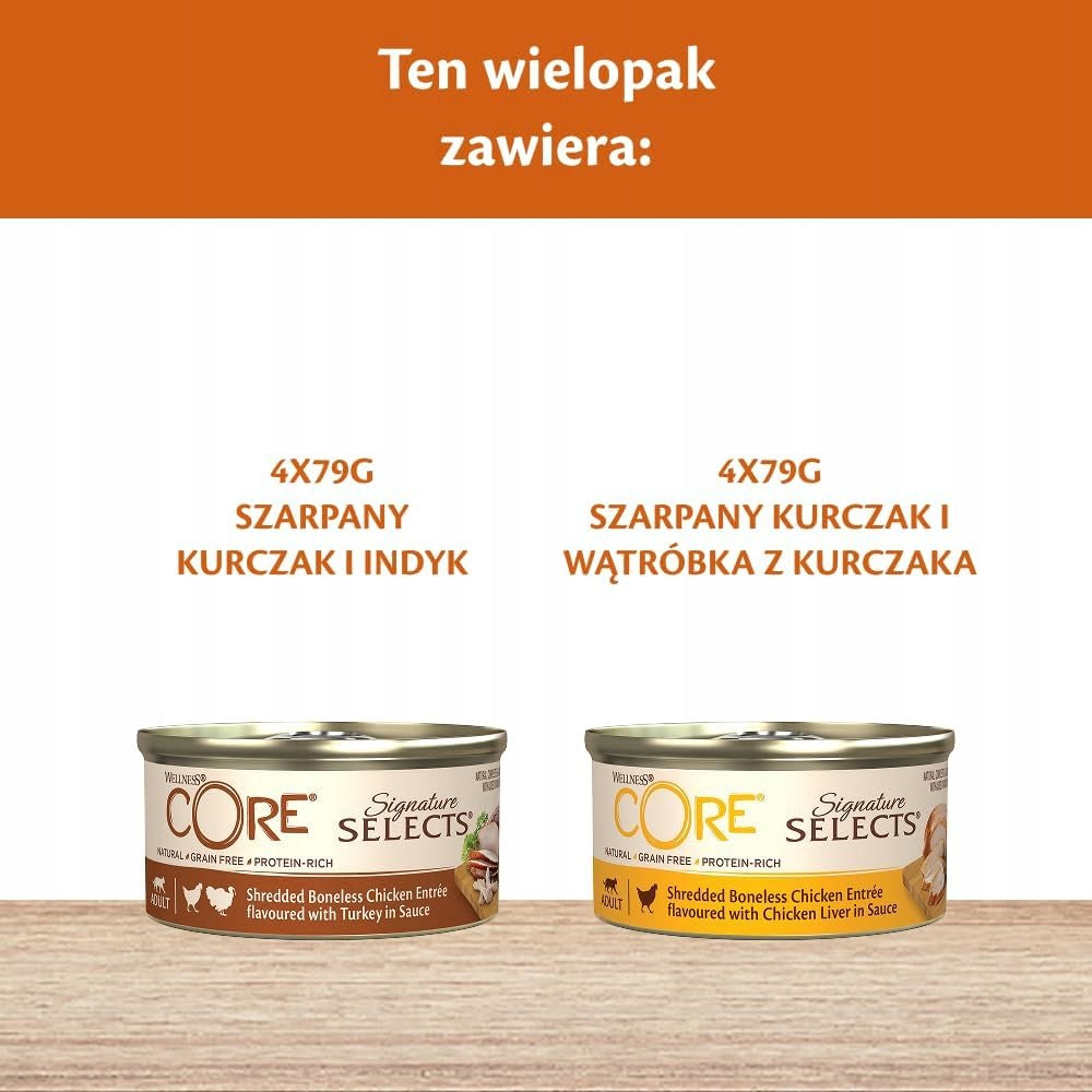 CORE Signature Selects Cat Shredded 8 Pieces Gluten Free Sugar Free Manufacturer code 76344106401