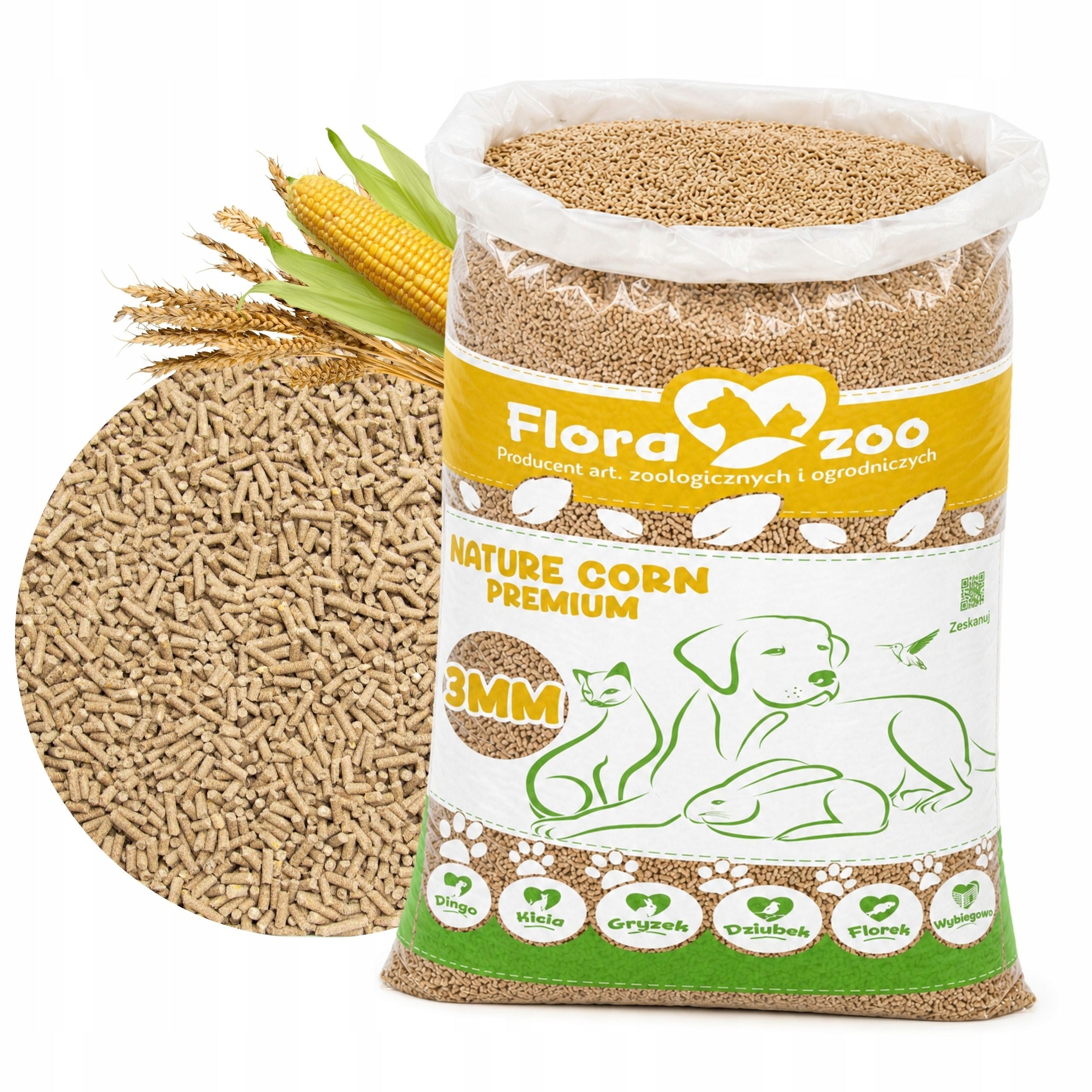 CORN LITTER CAT PELLETS RABBIT PIGS FOR LITTER BOX CAGE