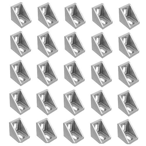 CORNER BRACKETS ALUMINUM ANGLE 20X20 MM FOR DOOR FURNITURE 25 PCS