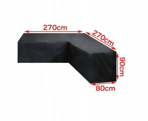 CORNER COVER GARDEN FURNITURE 270*270*90cm black