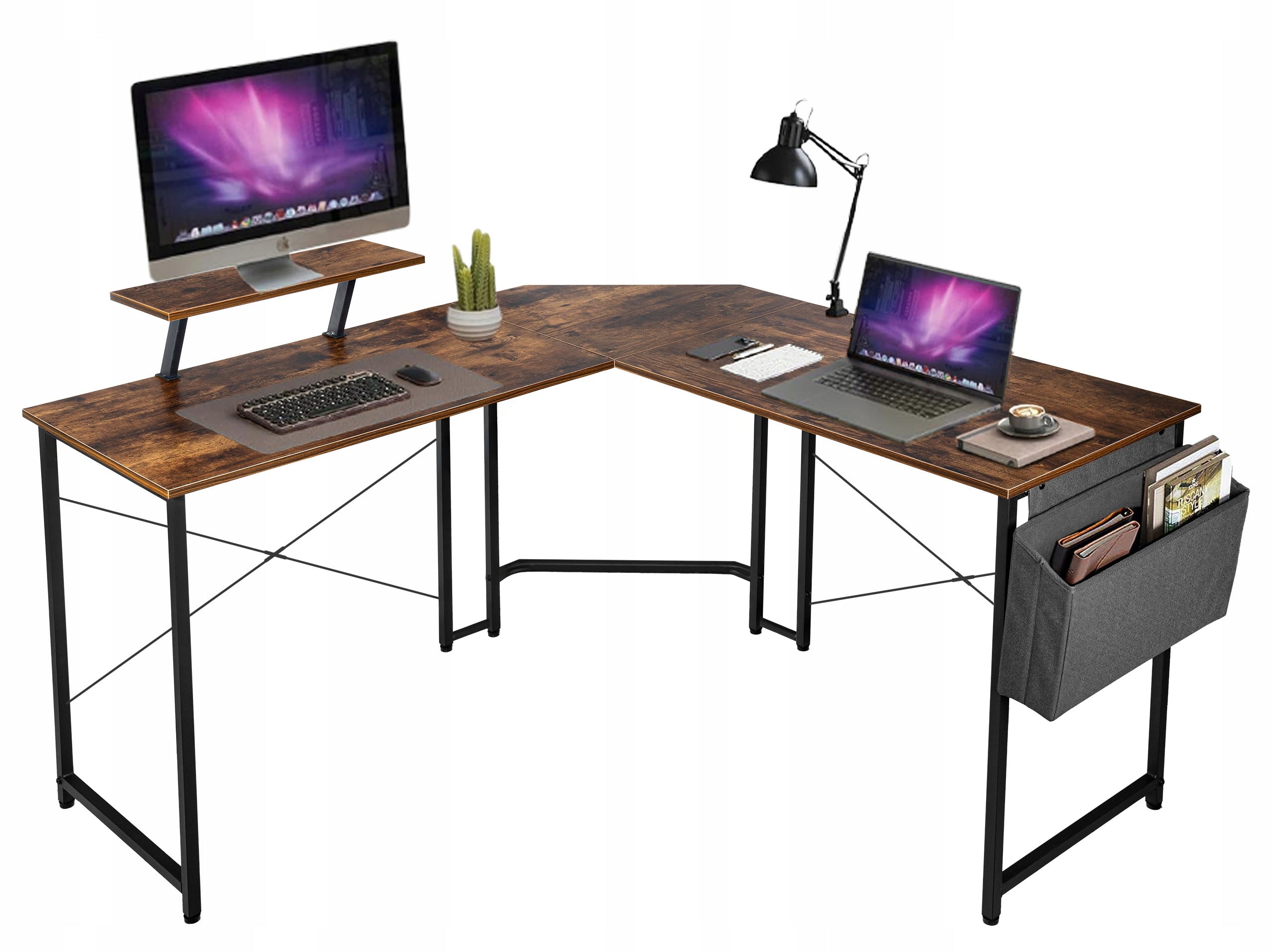 CORNER DESK COMPUTER METAL LOFT INDUSTRIAL SCHOOL 130x130 cm EAN (GTIN) 5905523064483