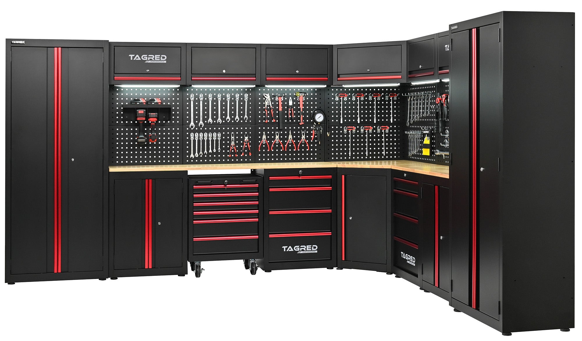 CORNER FOR GARAGE WORKSHOP GARAGE FURNITURE TOOL WORKSHOP BOOKCASE Additional features lockable foldable guide handles drawers