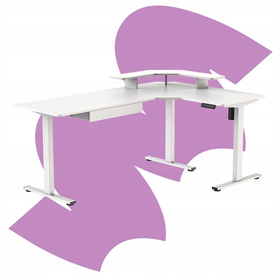 CORNER GAMING Desk 180×120×60 cm Adjustable Electric Computer Manufacturer code SPEL124WW_180_120
