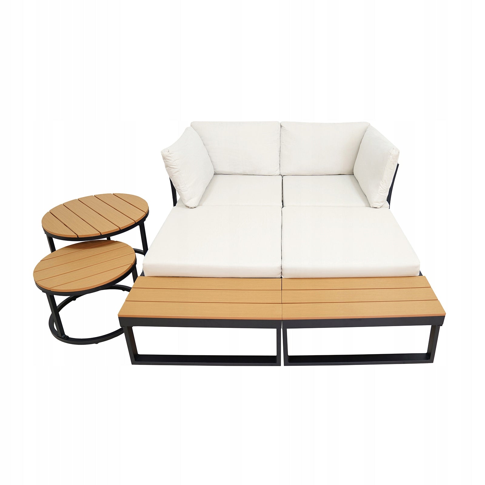 CORNER GARDEN FURNITURE SET FOR TERRACE TOLA BEIGE Main material other
