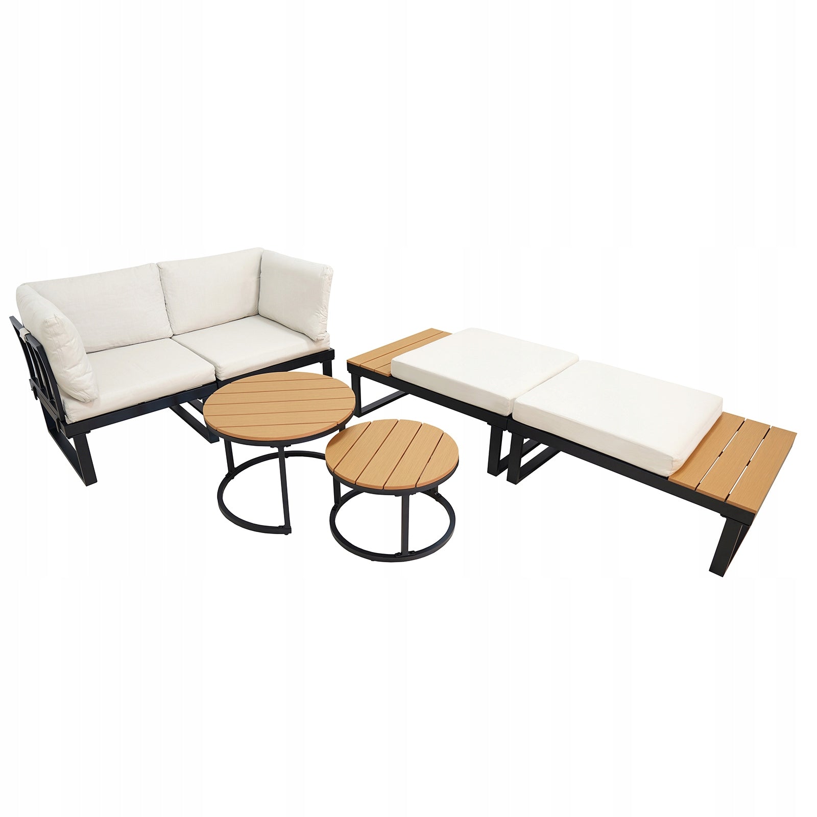 CORNER GARDEN FURNITURE SET FOR TERRACE TOLA BEIGE Number of items in the set 6