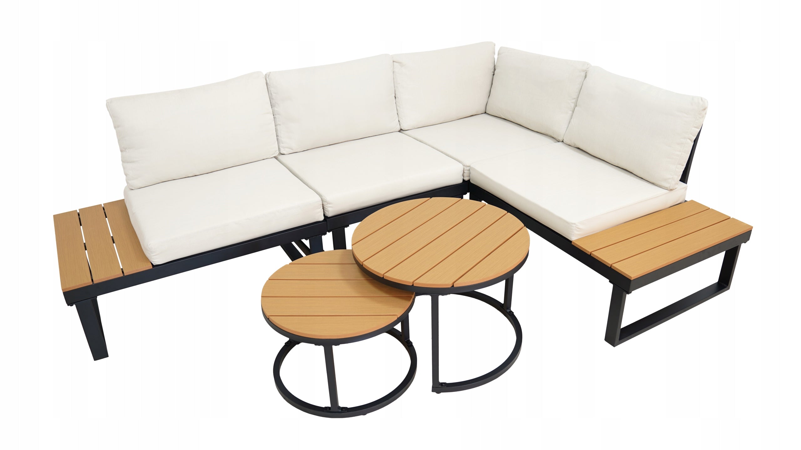 CORNER GARDEN FURNITURE SET FOR TERRACE TOLA BEIGE