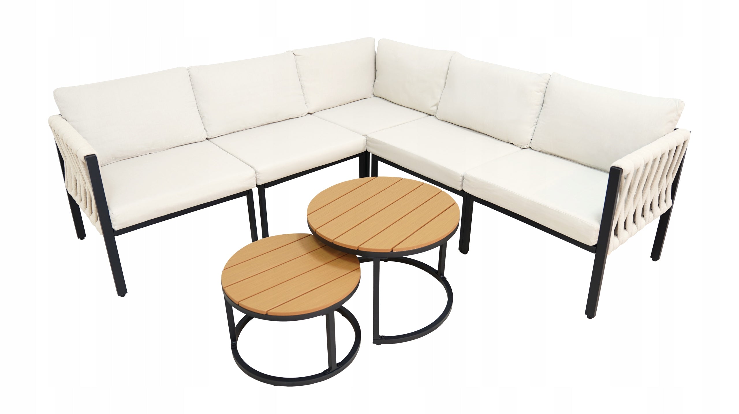CORNER GARDEN FURNITURE SET GARDEN FURNITURE RODOS BEIGE