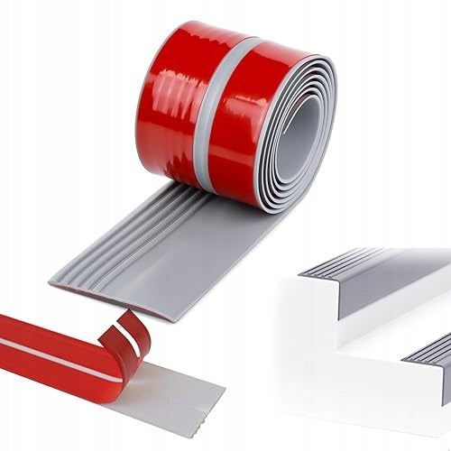 CORNER PROFILE SELF-ADHESIVE NON-SLIP FOR STAIRS 2 M RUBBER METAL