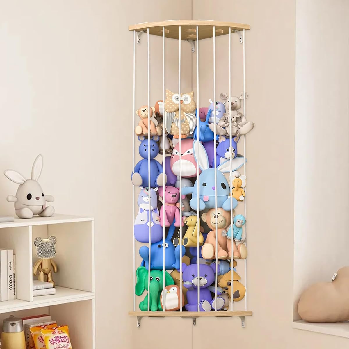 CORNER TOY CABINET ADJUSTABLE 110-200cm WITH STARS WOODEN Brand no brand