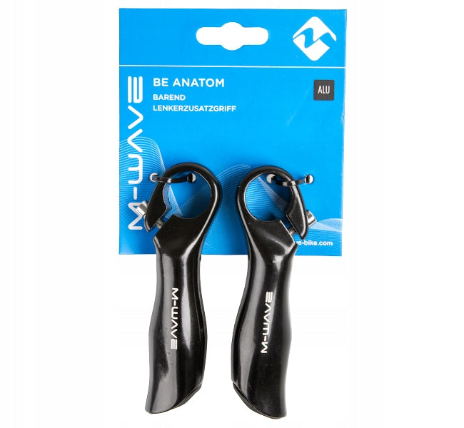 CORNERS FOR BICYCLE HANDLEBARS ALUMINIUM HANDLES 130 MM ANATOMICAL M-WAVE Packaging status original