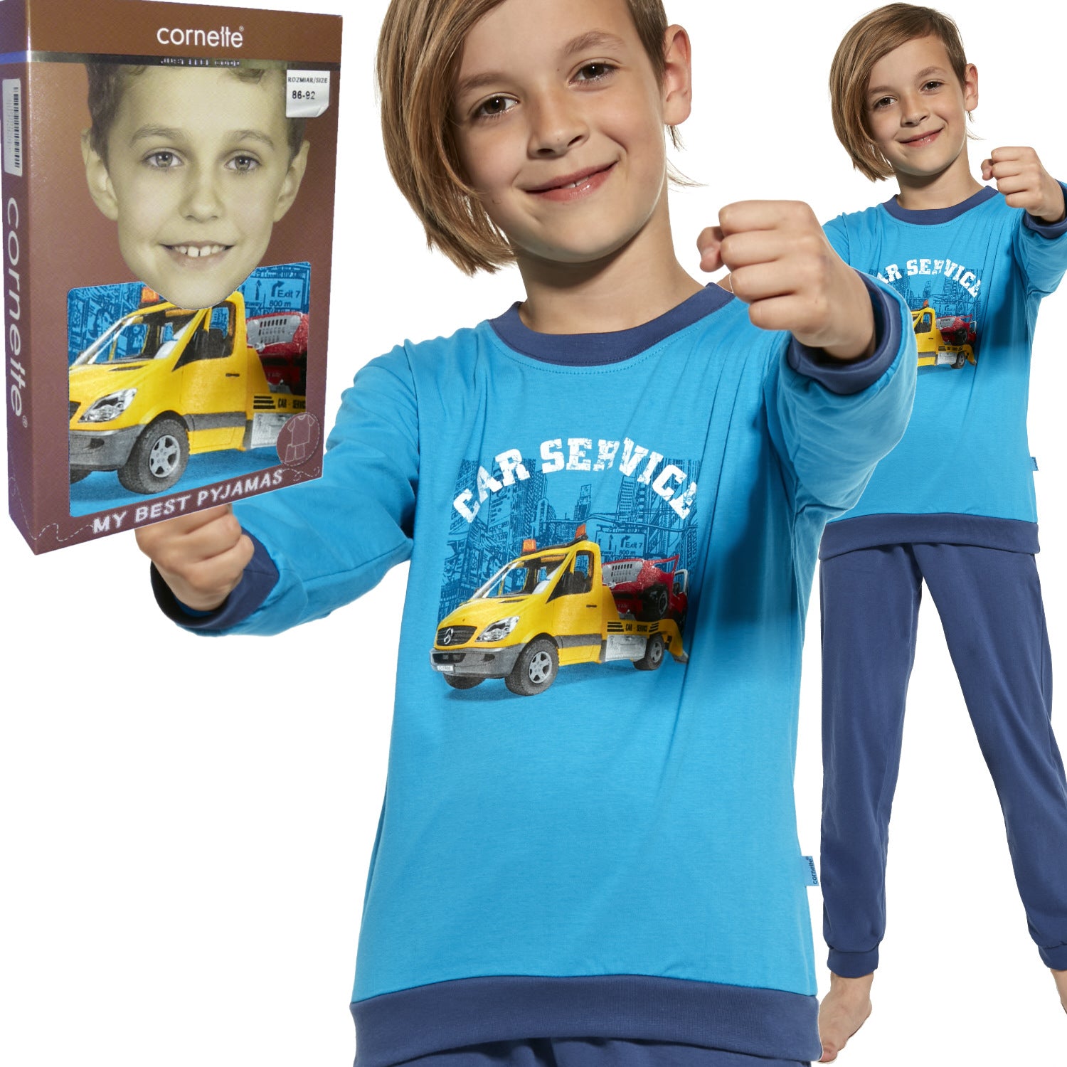 Pyjama für Jungen Chłopięce, blau 