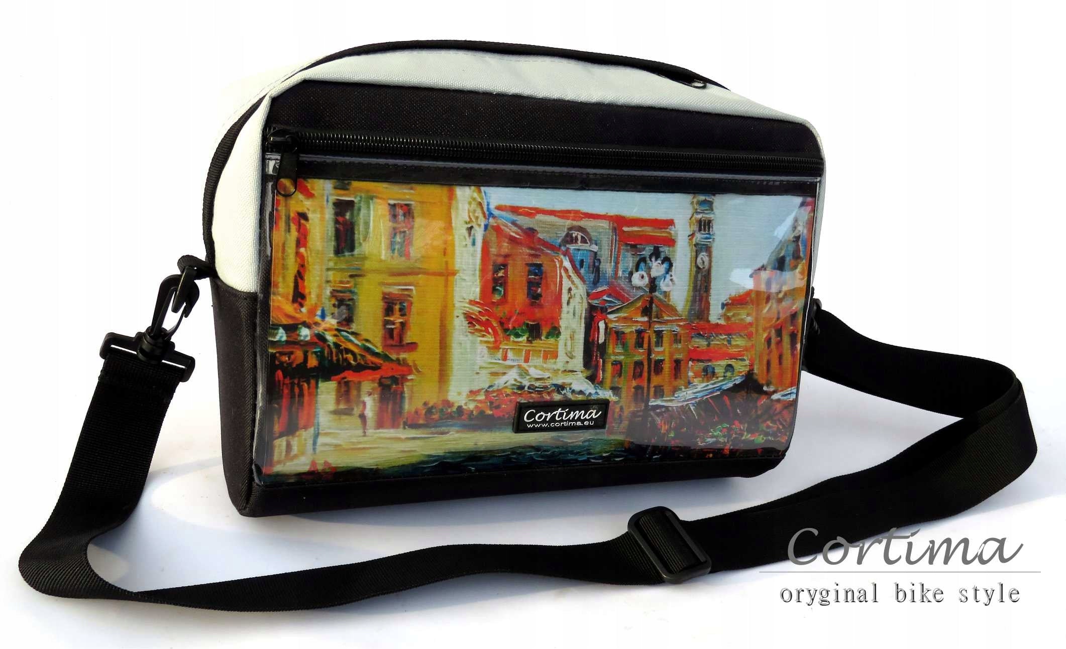 CORTIMA BICYCLE BAG BICYCLE POUCH FOR HANDLEBAR 'CLICK' patterns to choose from Capacity 5.5 l