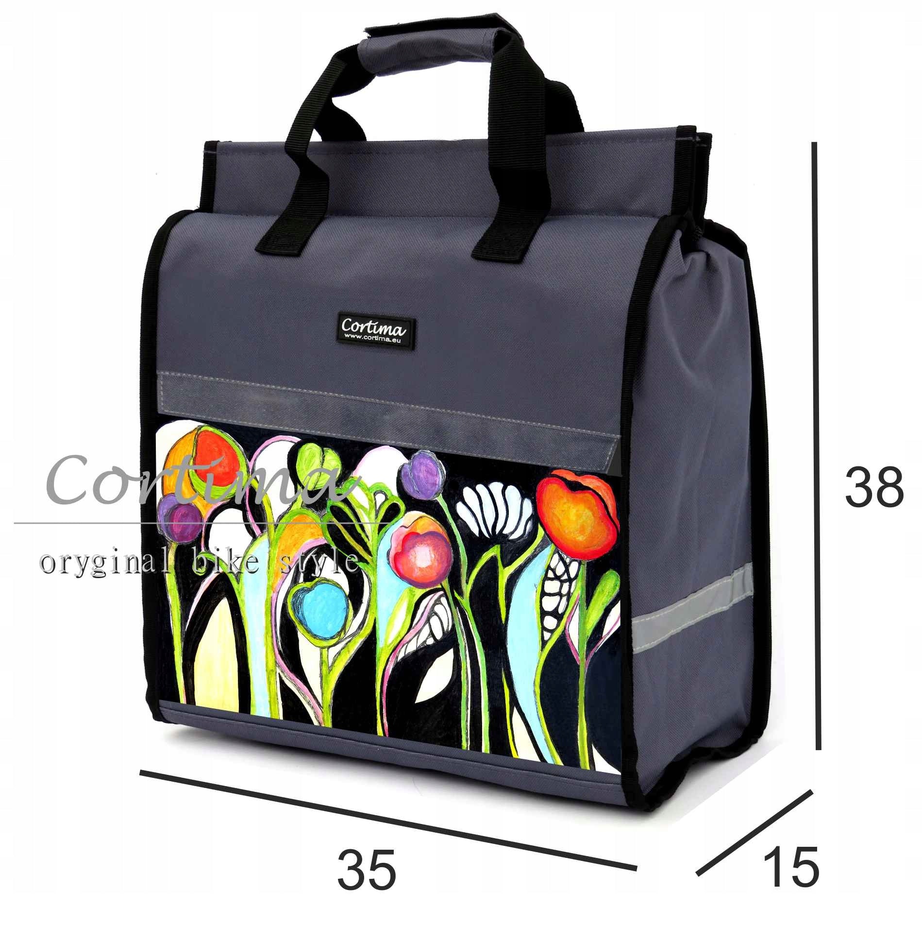 CORTIMA BICYCLE BAG BICYCLE POUCH FOR WOMEN'S LUGGAGE COMPARTMENT Model CA/antracyt2023