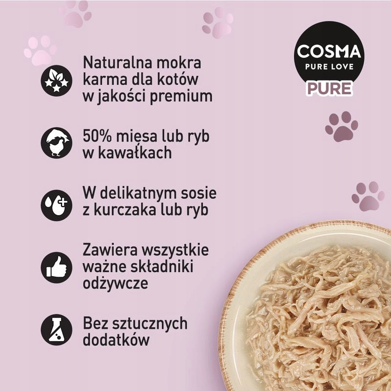 COSMA Pure in TUNA sauce 80g Packaging status original
